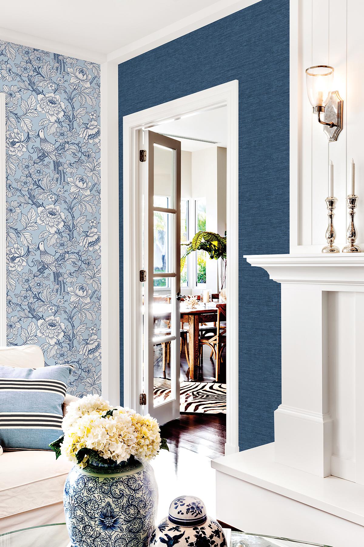A-Street Prints Beaufort Light Blue Peony Chinoiserie Wallpaper - Image 3