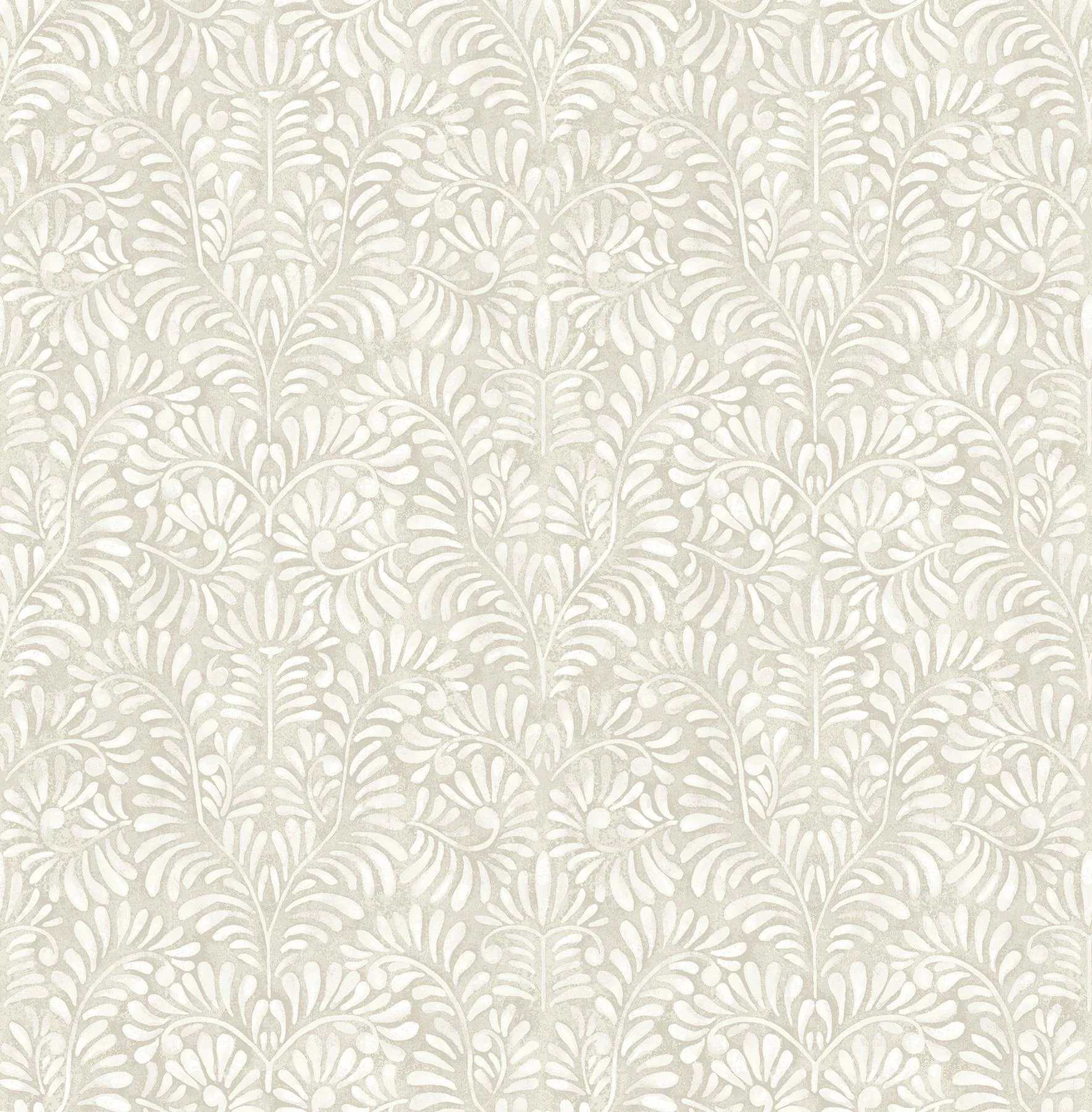 A-Street Prints Elma Taupe Fiddlehead Wallpaper