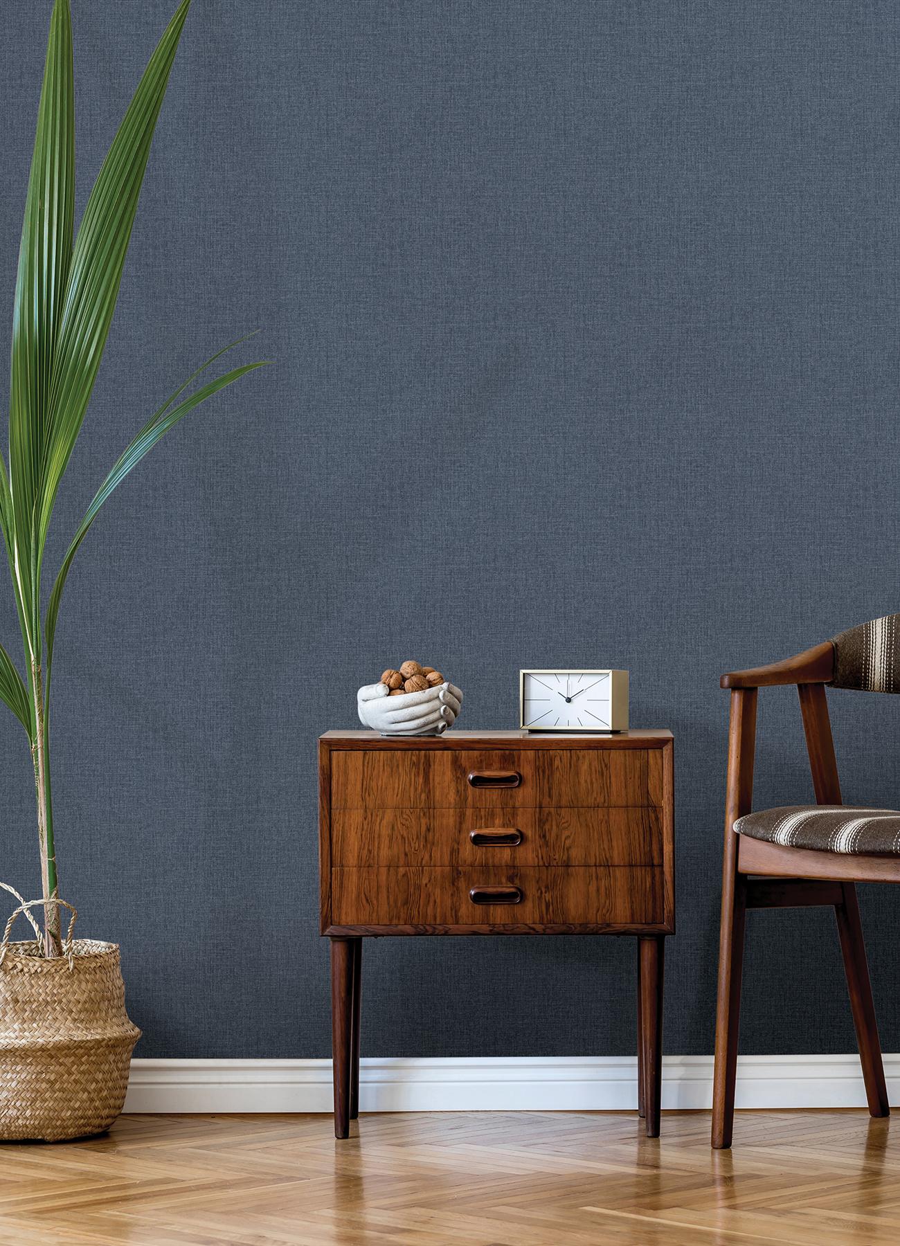 A-Street Prints Glen Dark Blue Texture Wallpaper - Image 2