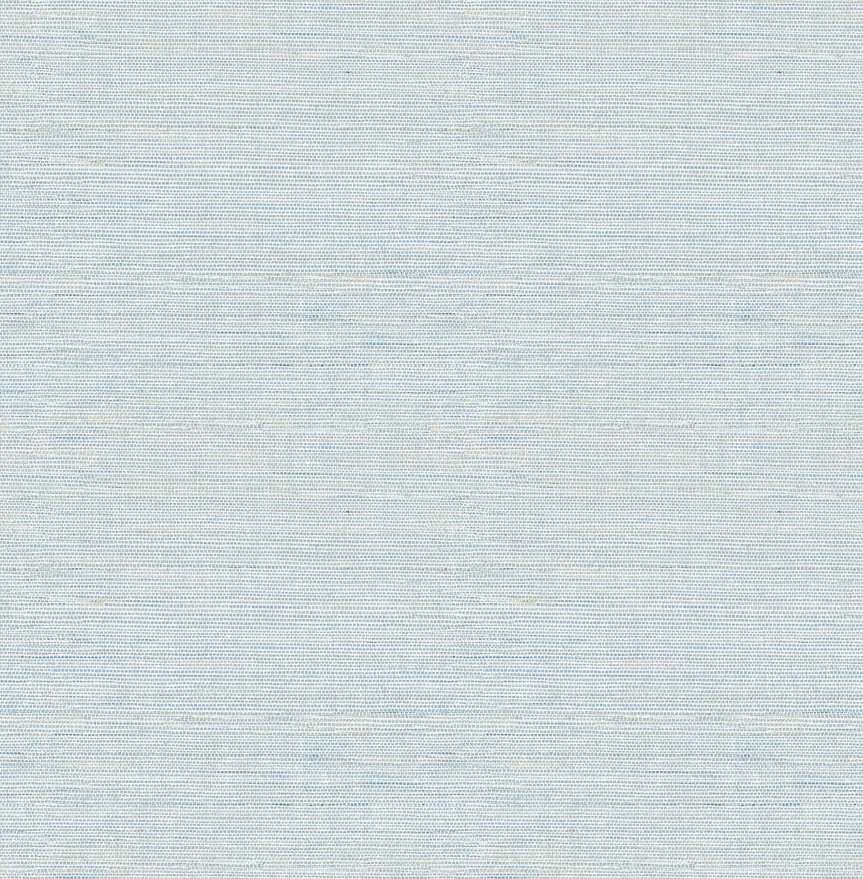 A-Street Prints Lilt Blue Faux Grasscloth Wallpaper - Image 2