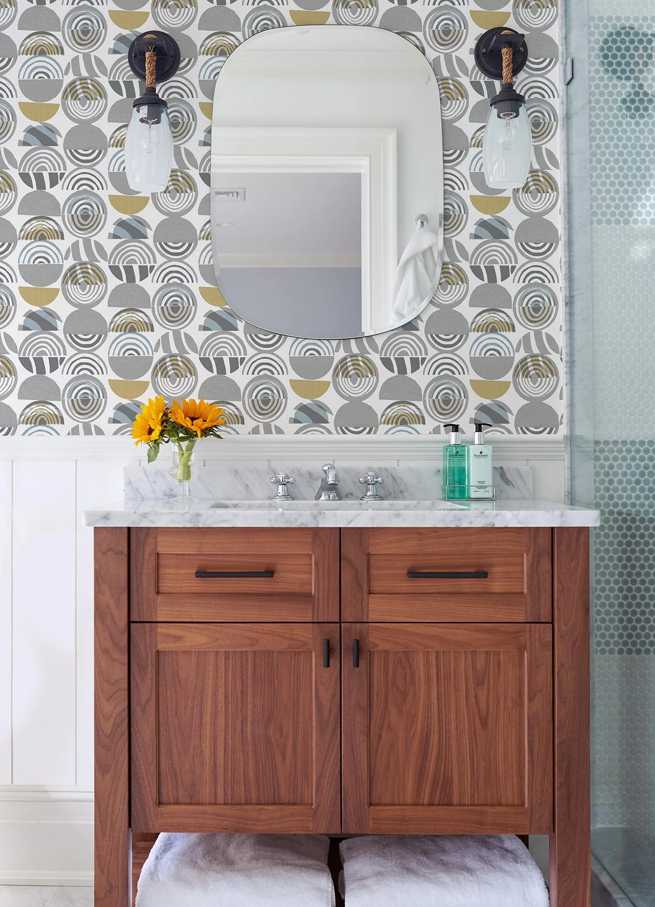 A-Street Prints Mahe Grey Mod Geometric Wallpaper - Image 2
