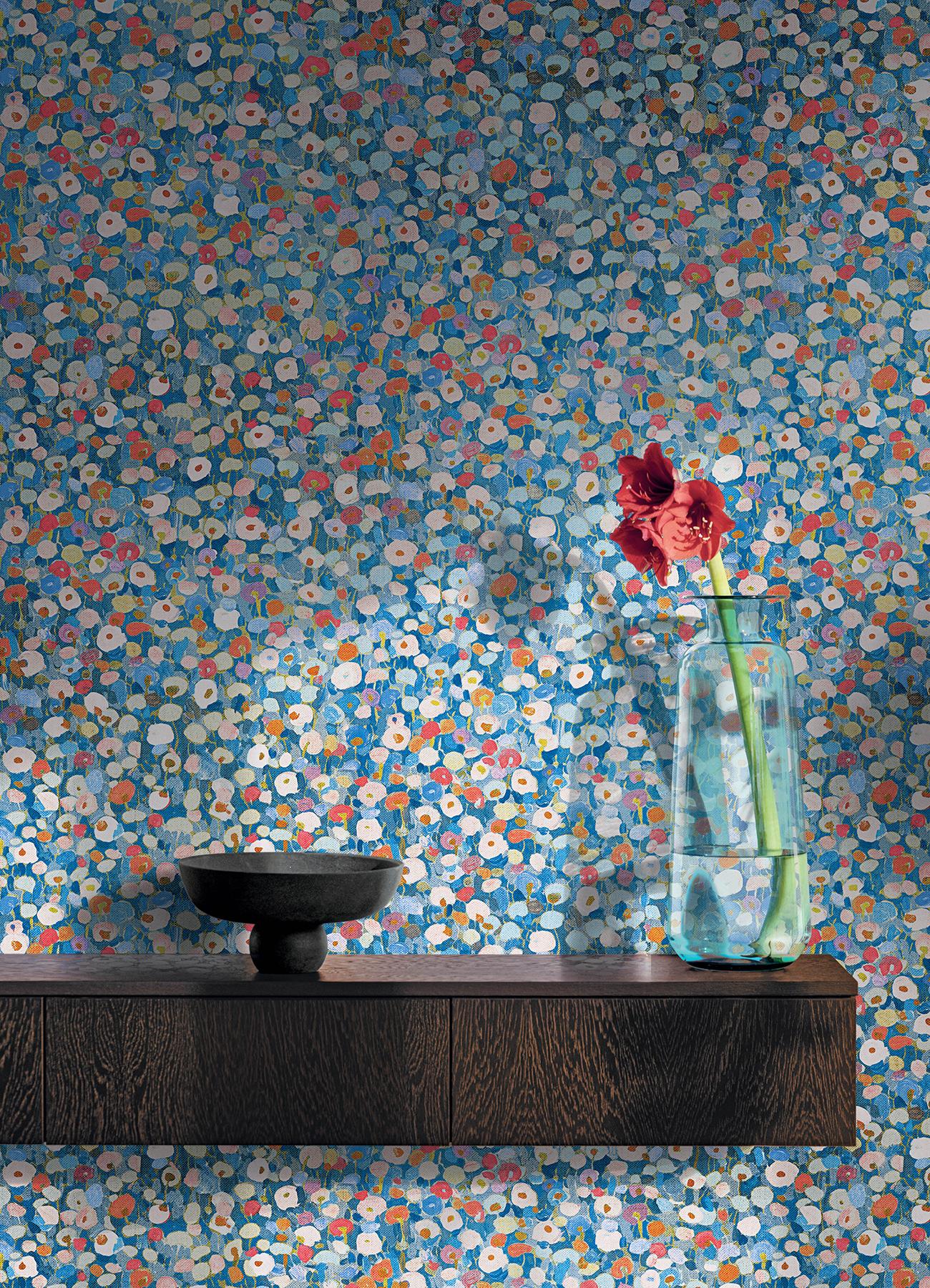 A-Street Prints Prato Blue Petite Floral Wallpaper - Image 2