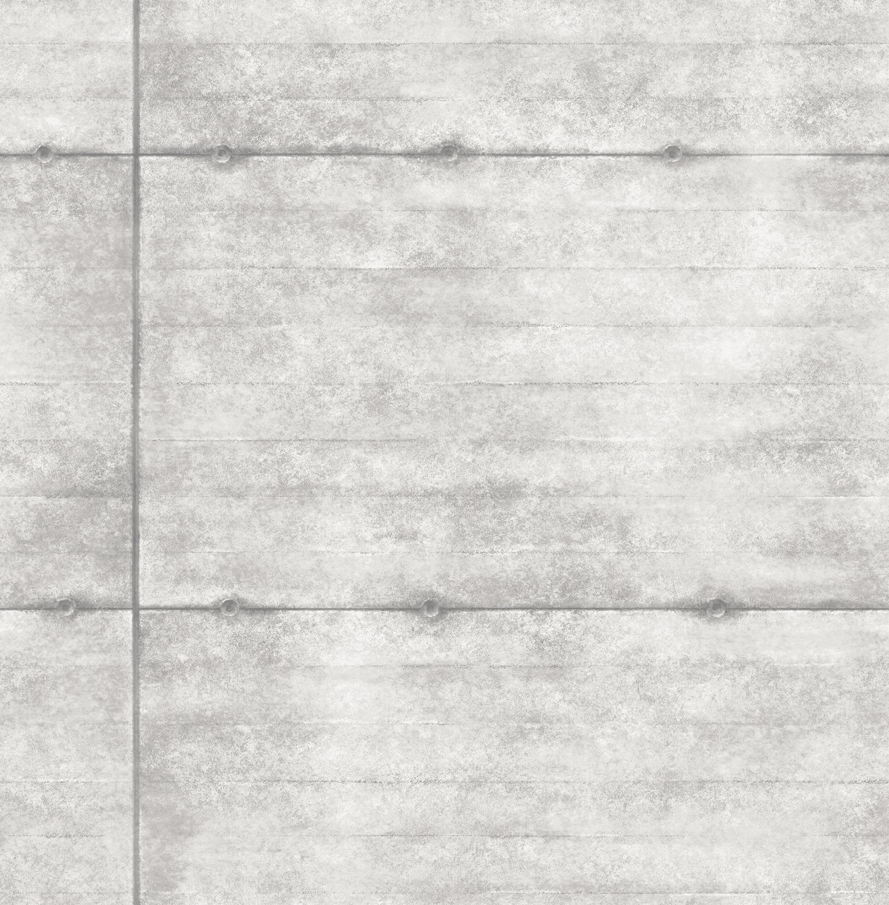 A-Street Prints Smooth Concrete Light Grey Geometric Wallpaper