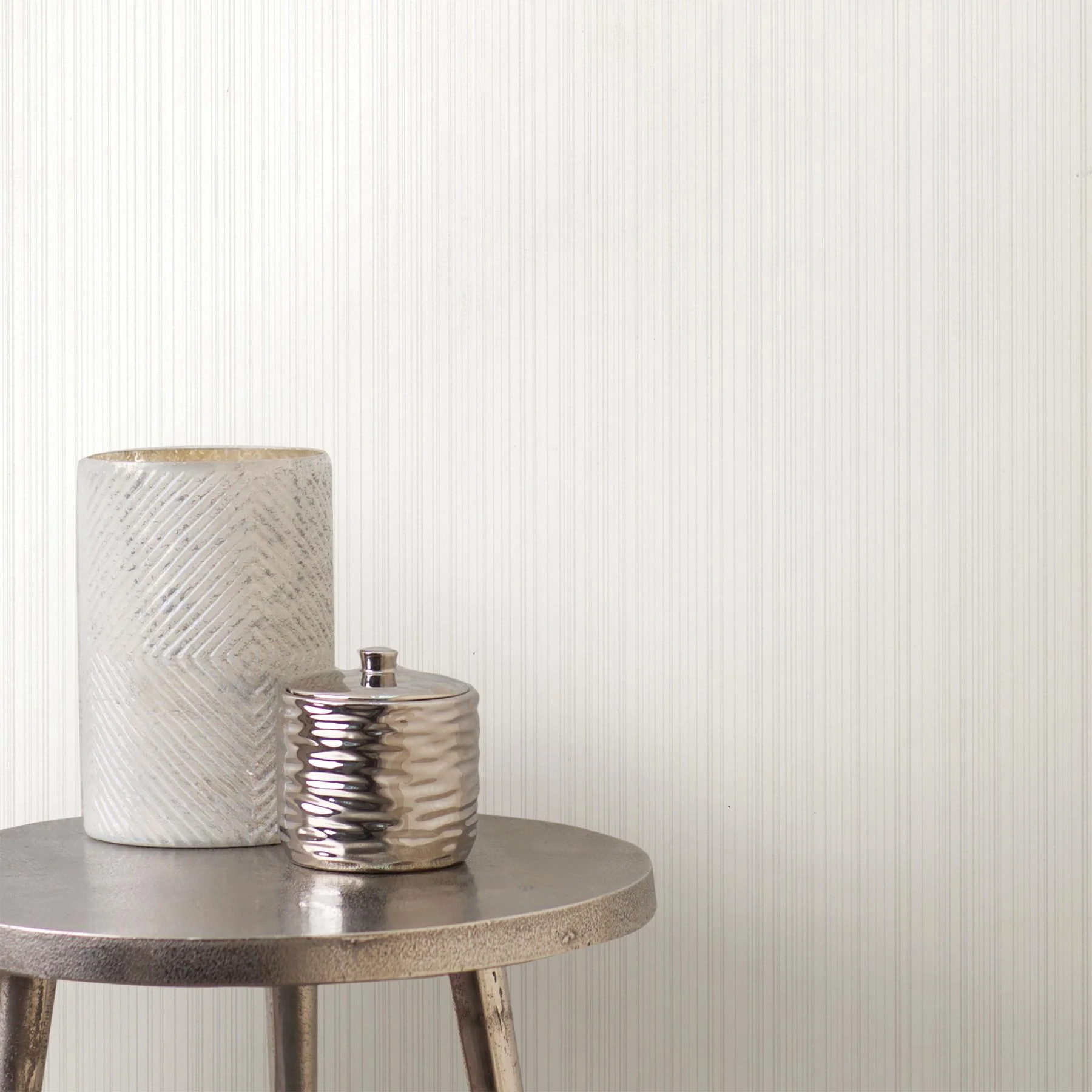 Advantage Aemelia Ivory Stripe Wallpaper - Image 2
