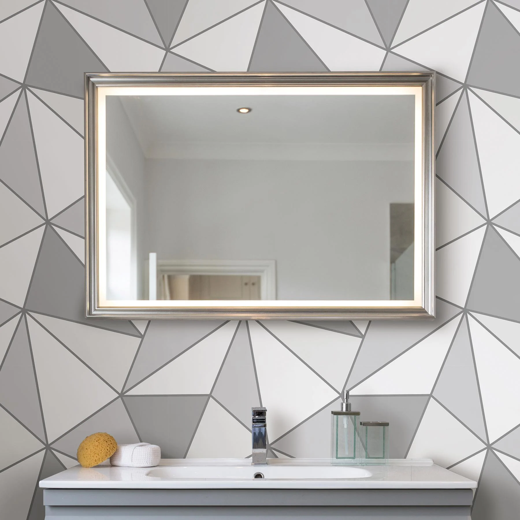 Advantage Apex Grey Geometric Wallpaper - Image 2