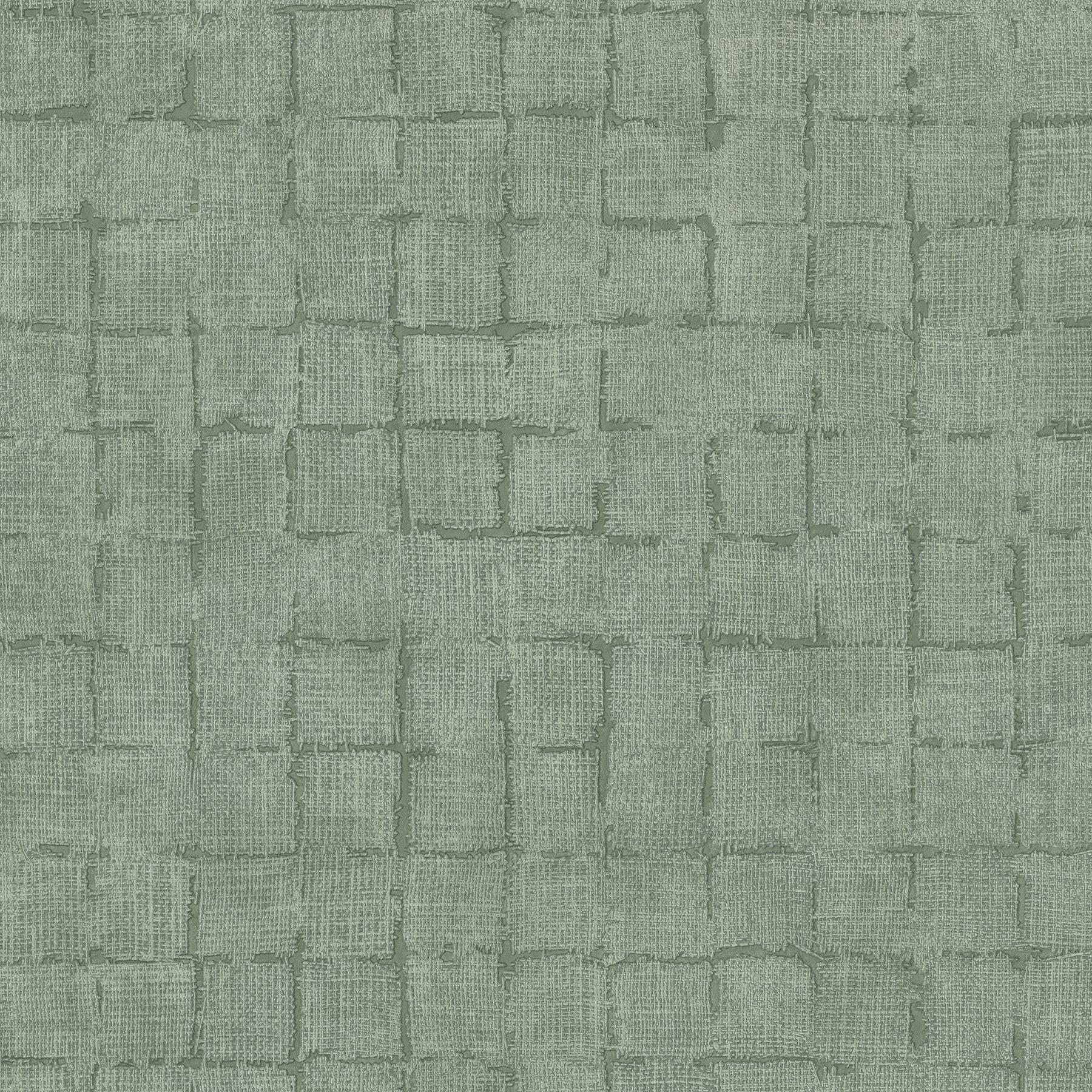 Advantage Blocks Sage Checkered Wallpaper