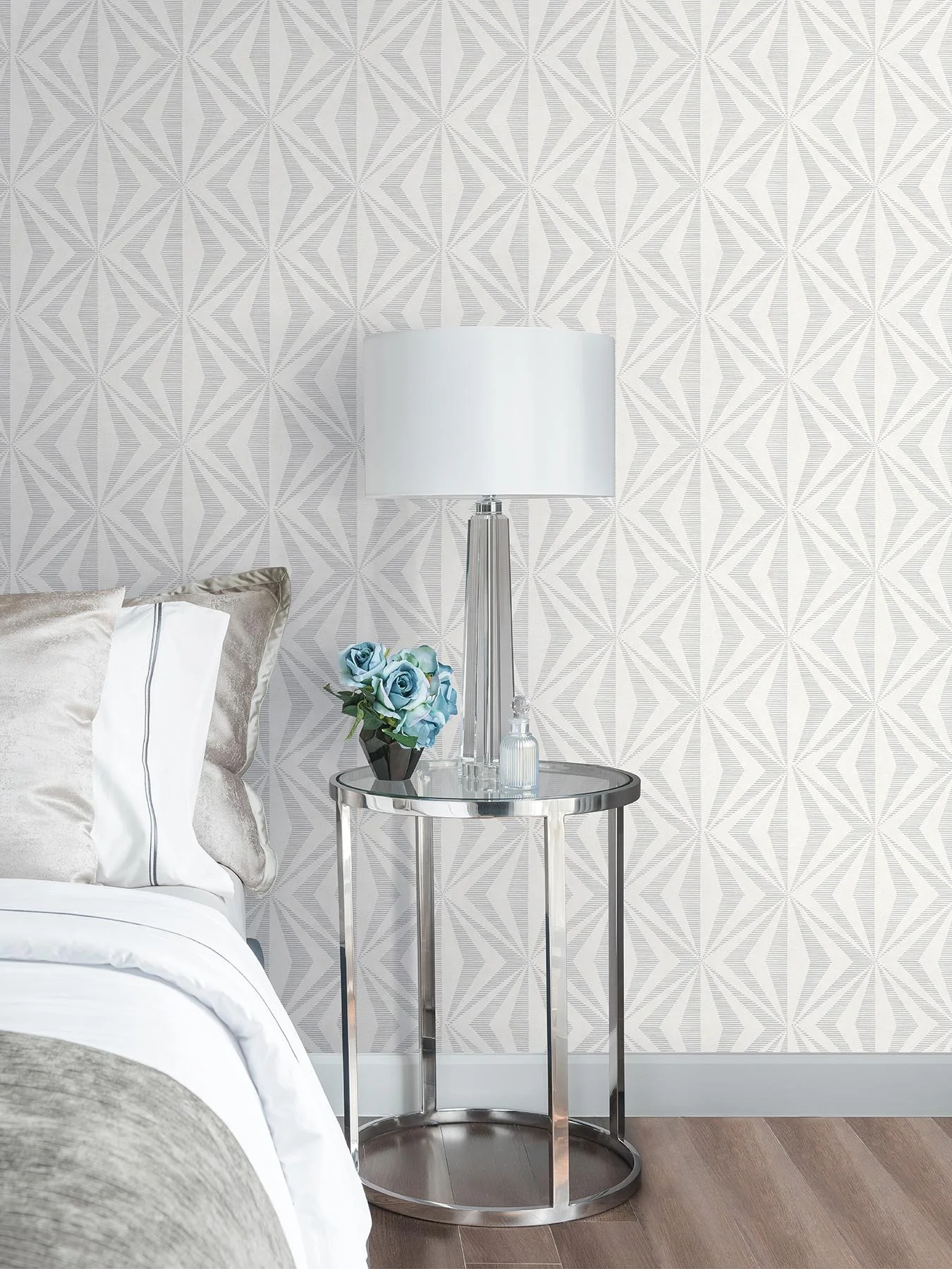 Advantage Monge Silver Geometric Wallpaper - Image 2
