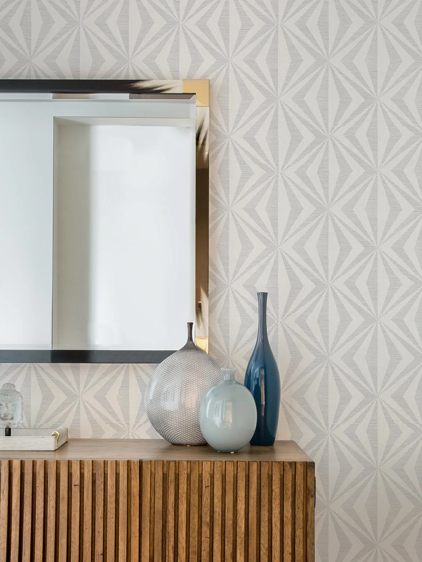 Advantage Monge Silver Geometric Wallpaper - Image 3