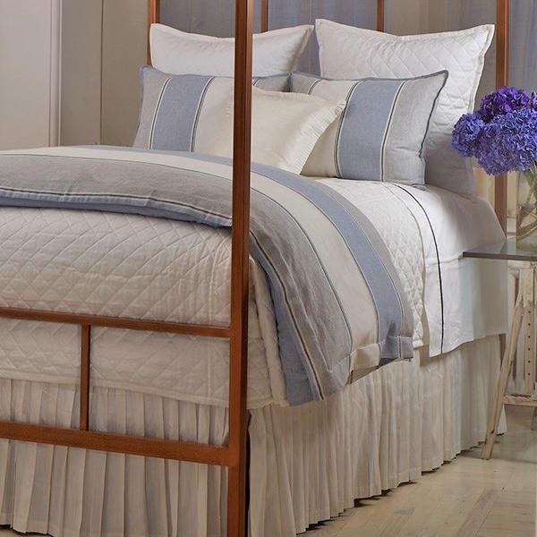 Ann Gish Almost White Euro Linen Quilted Sham - Image 6