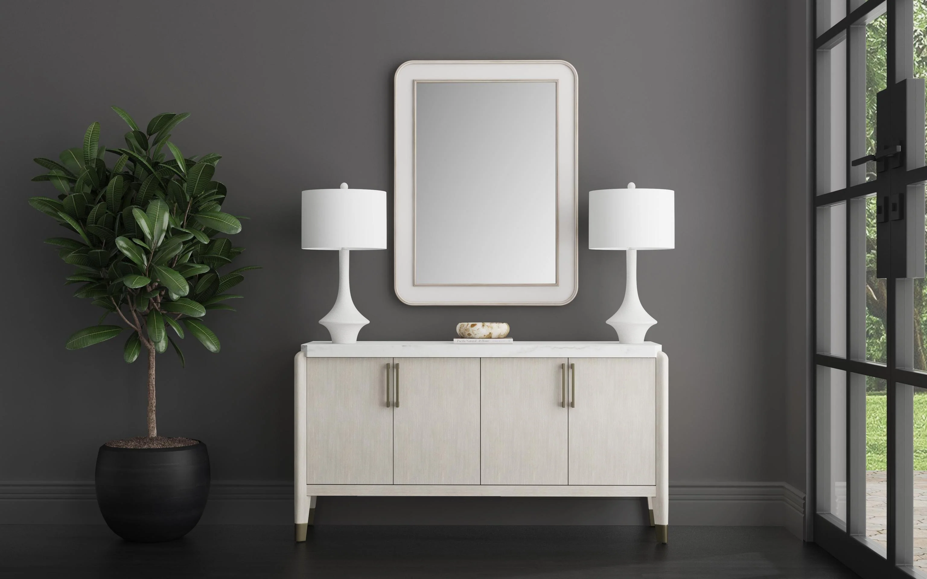 Bassett White Meadow Place Wall Mirror - Image 4