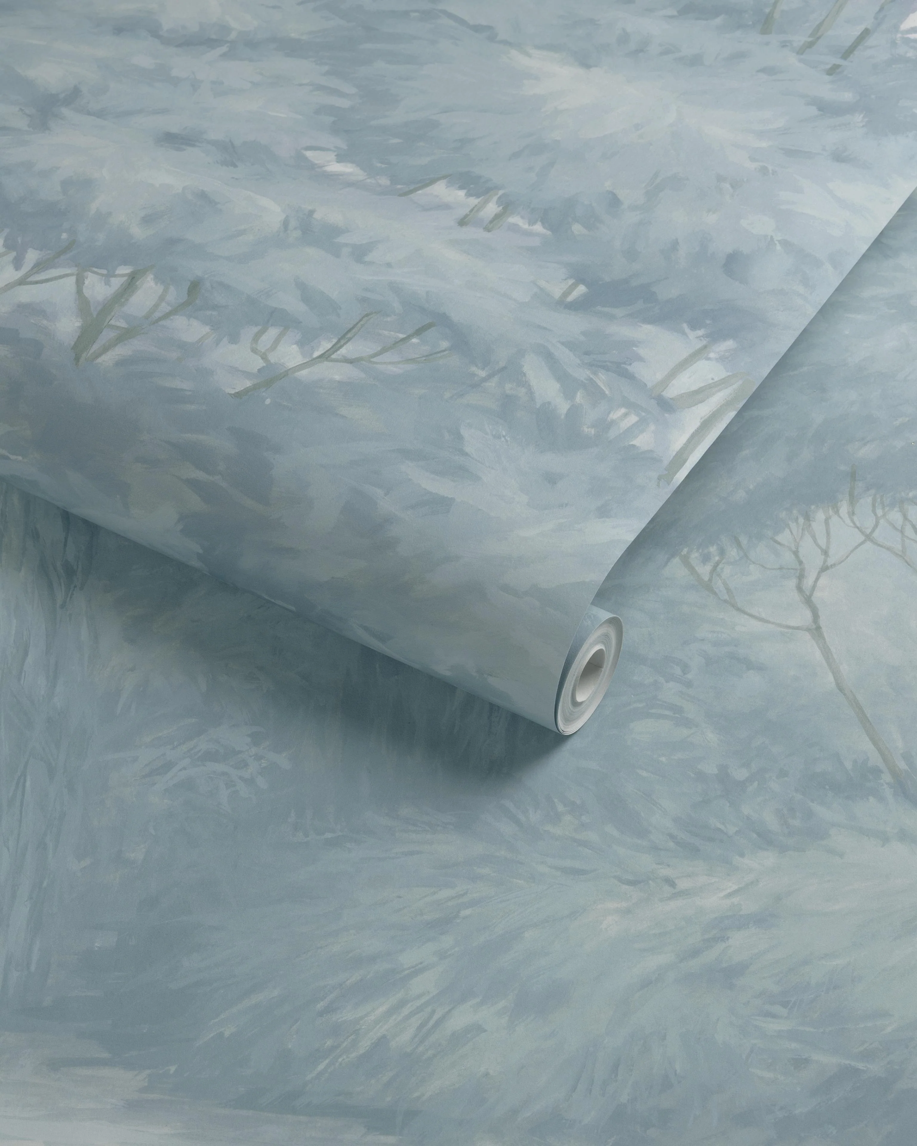 Brunschwig & Fils Arbres Mural Blue Wallpaper - Image 4