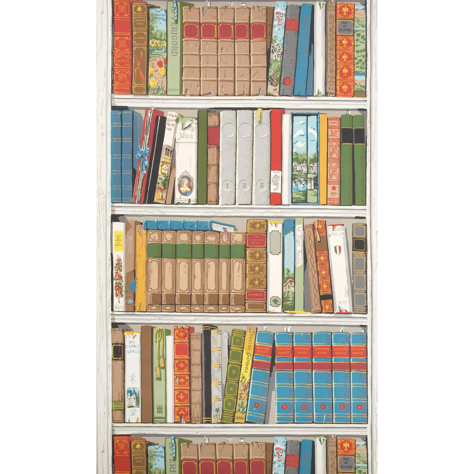 Brunschwig & Fils Bibliotheque Multicolor Wallpaper - Image 2