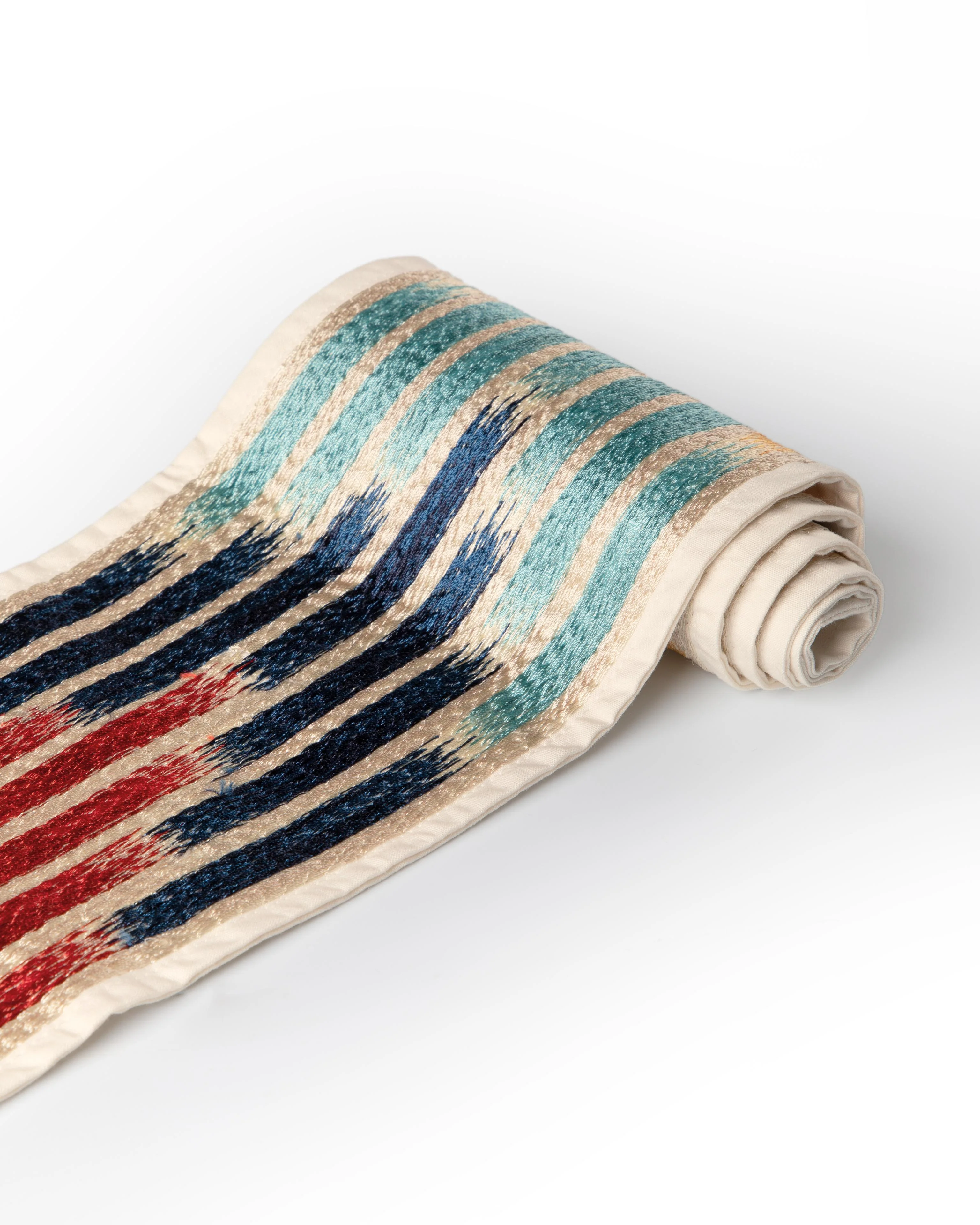 Brunschwig & Fils Cascade Border Red/Blue Trim - Image 3