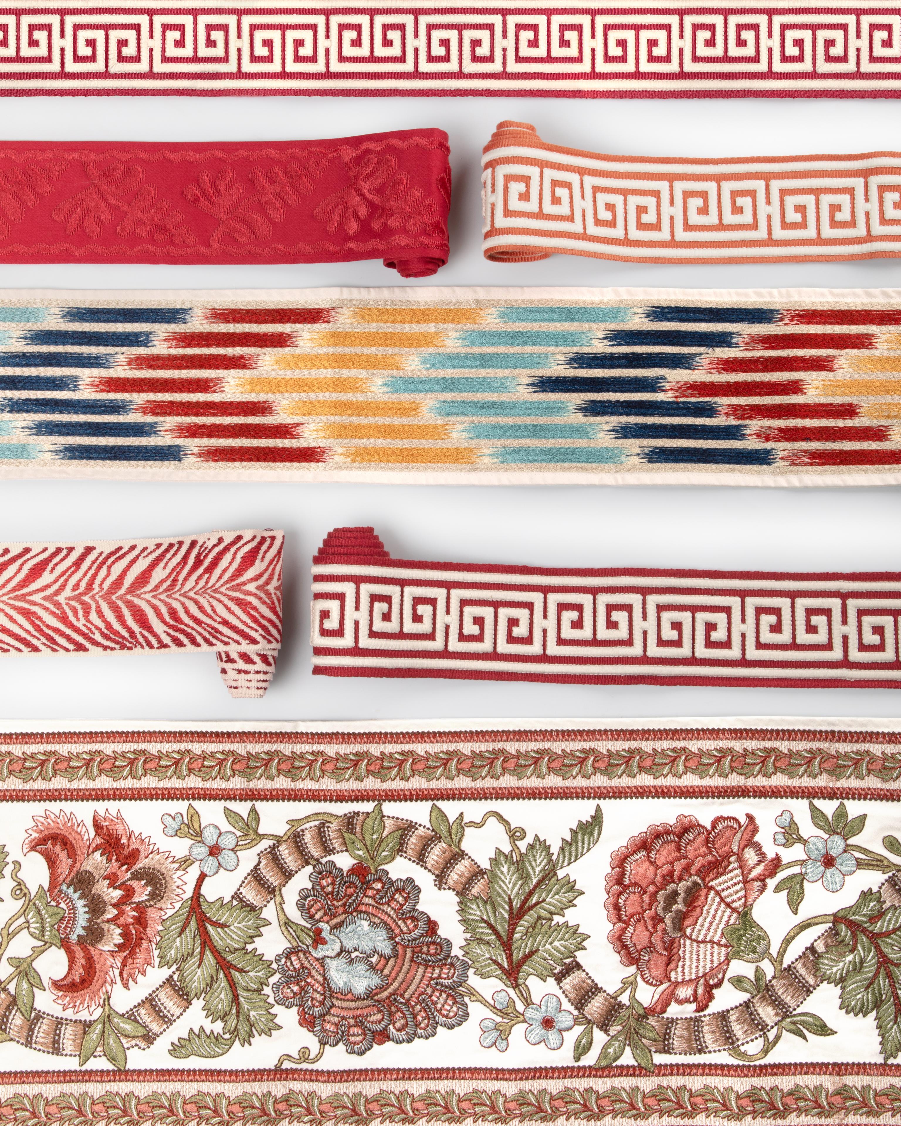 Brunschwig & Fils Cascade Border Red/Blue Trim - Image 4