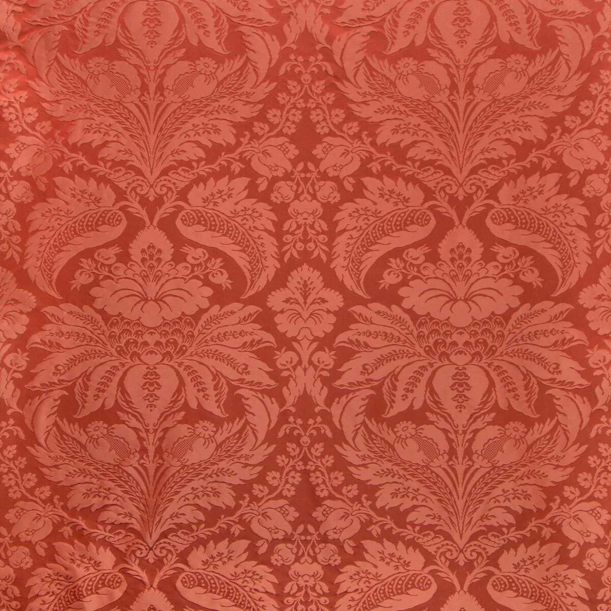 Brunschwig & Fils Damask Pierre Pepper Red Upholstery Fabric - Image 3