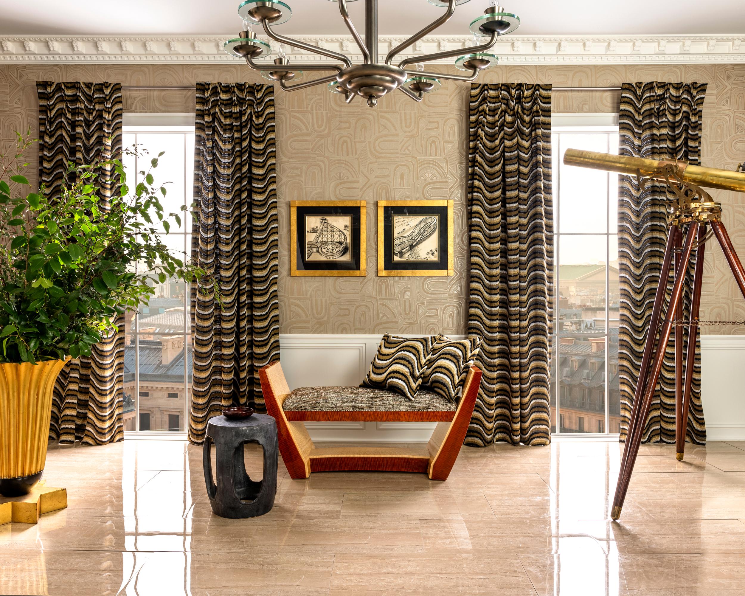 Brunschwig & Fils Du Son Emb Onyx Fabric - Image 5