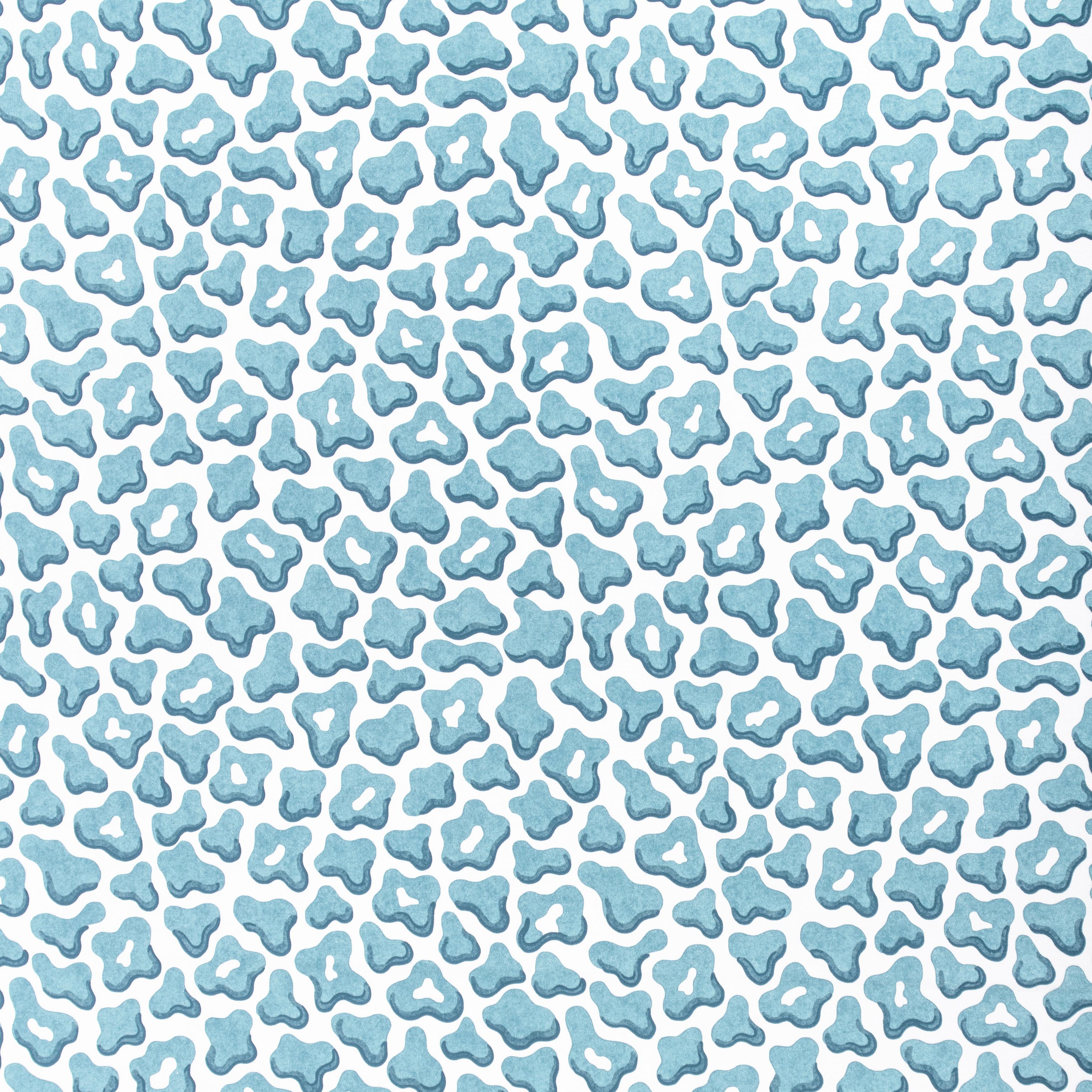 Brunschwig & Fils Guepard Print Aqua Fabric