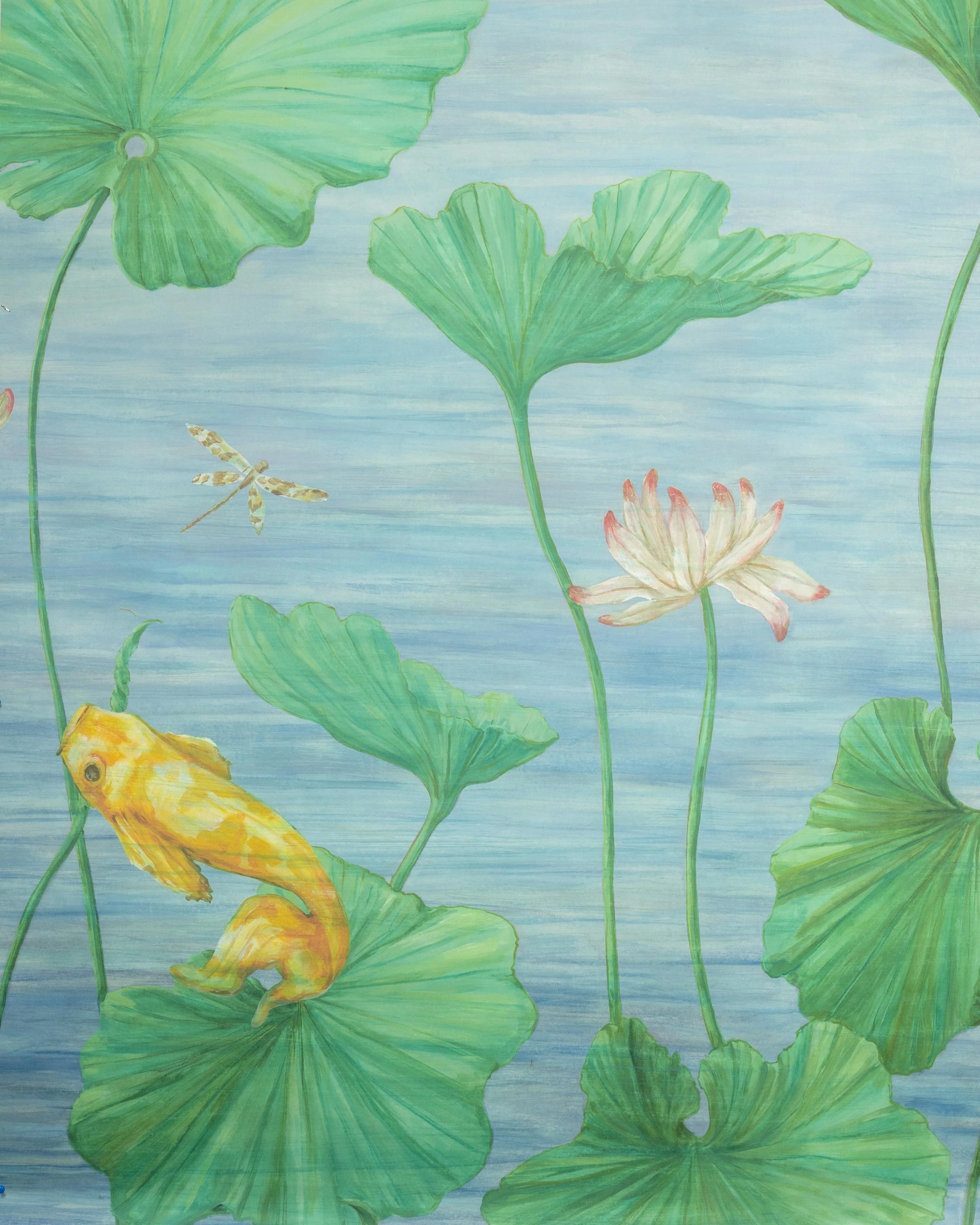 Brunschwig & Fils Koi Pond Mural Blue Wallpaper - Image 2