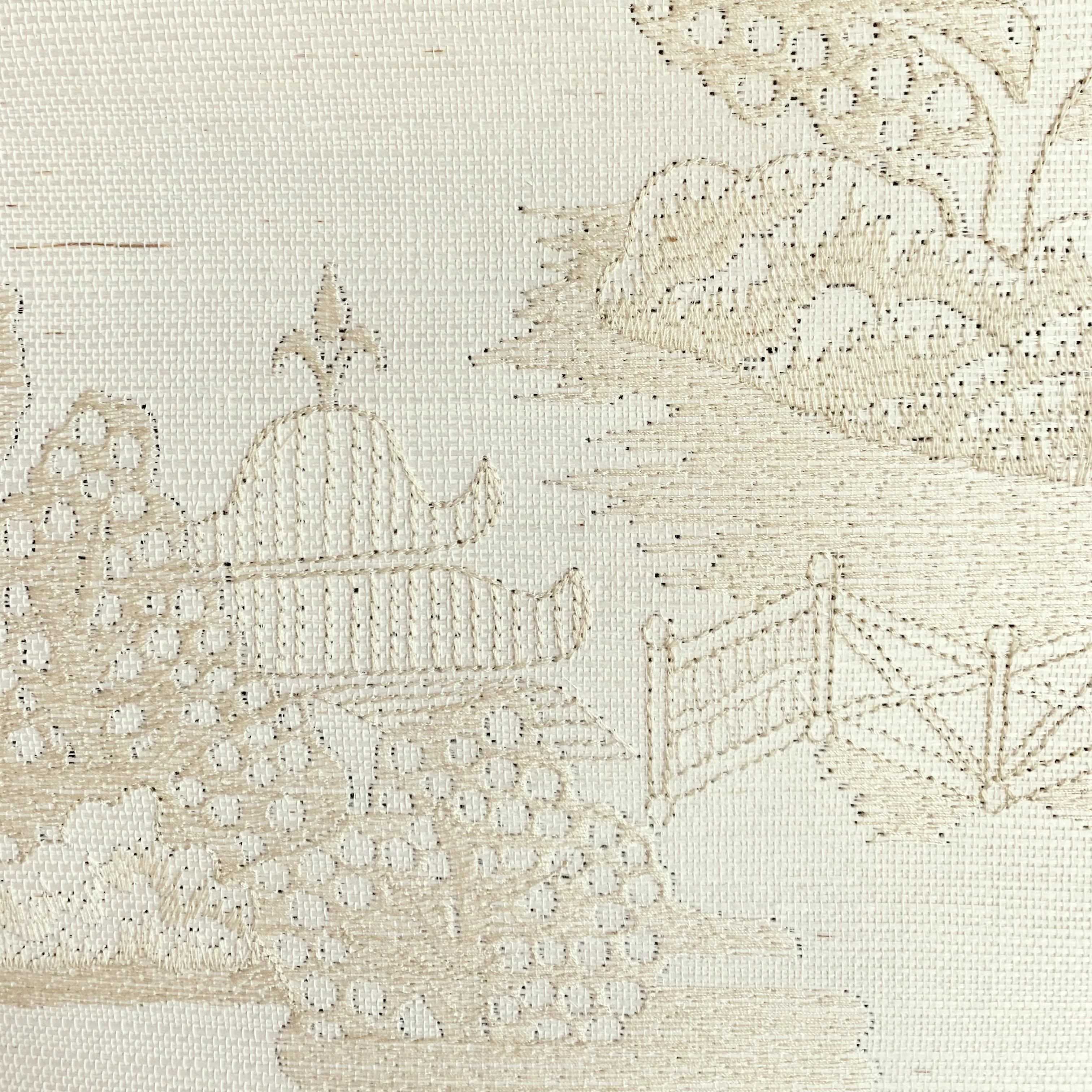 Brunschwig & Fils La Pagode Beige Wallpaper - Image 3