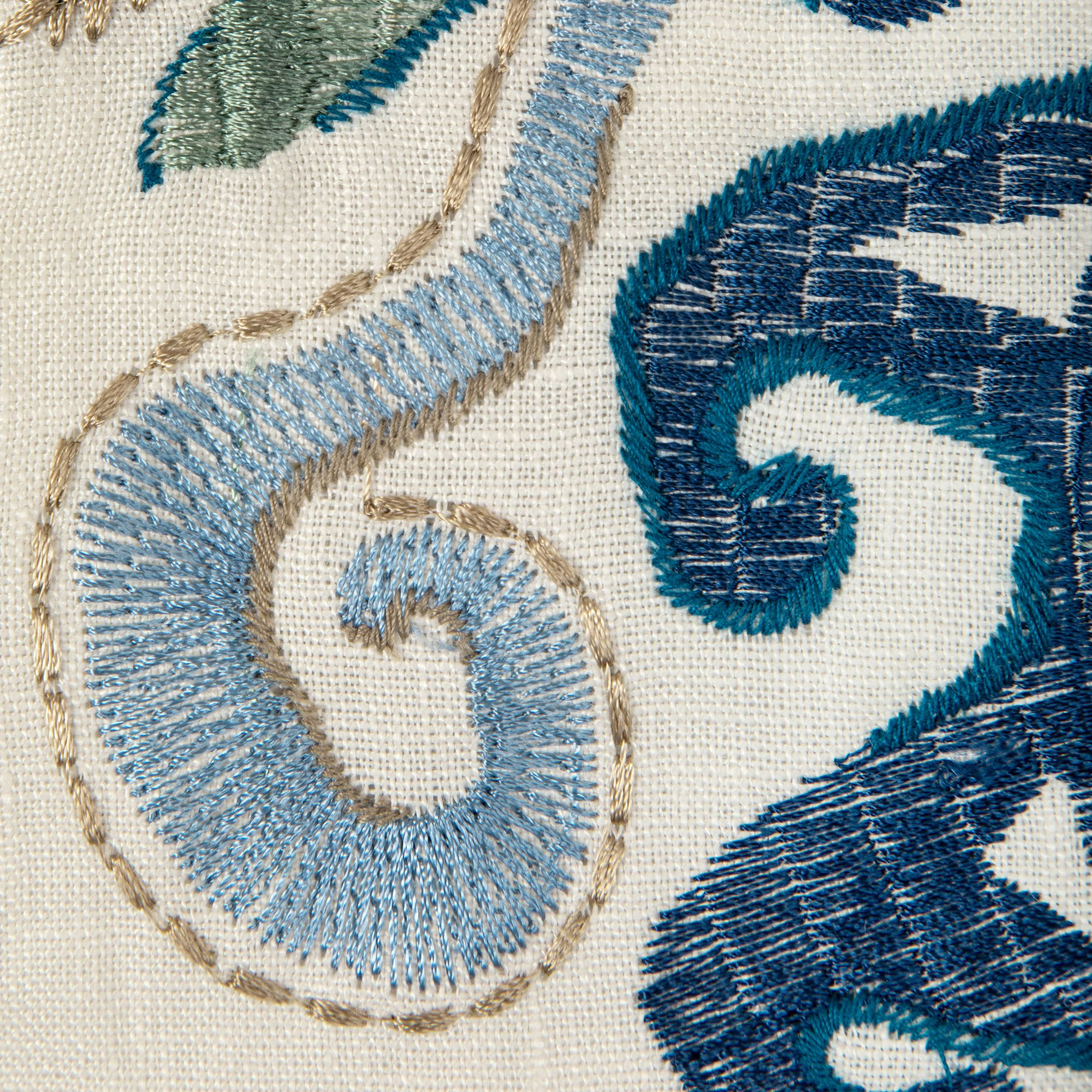 Brunschwig & Fils Lavali Emb Blue/Sky Drapery Fabric - Image 3