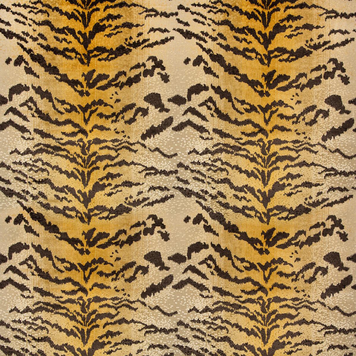 Brunschwig & Fils Le Tigre Velvet Cognac Upholstery Fabric - Image 4