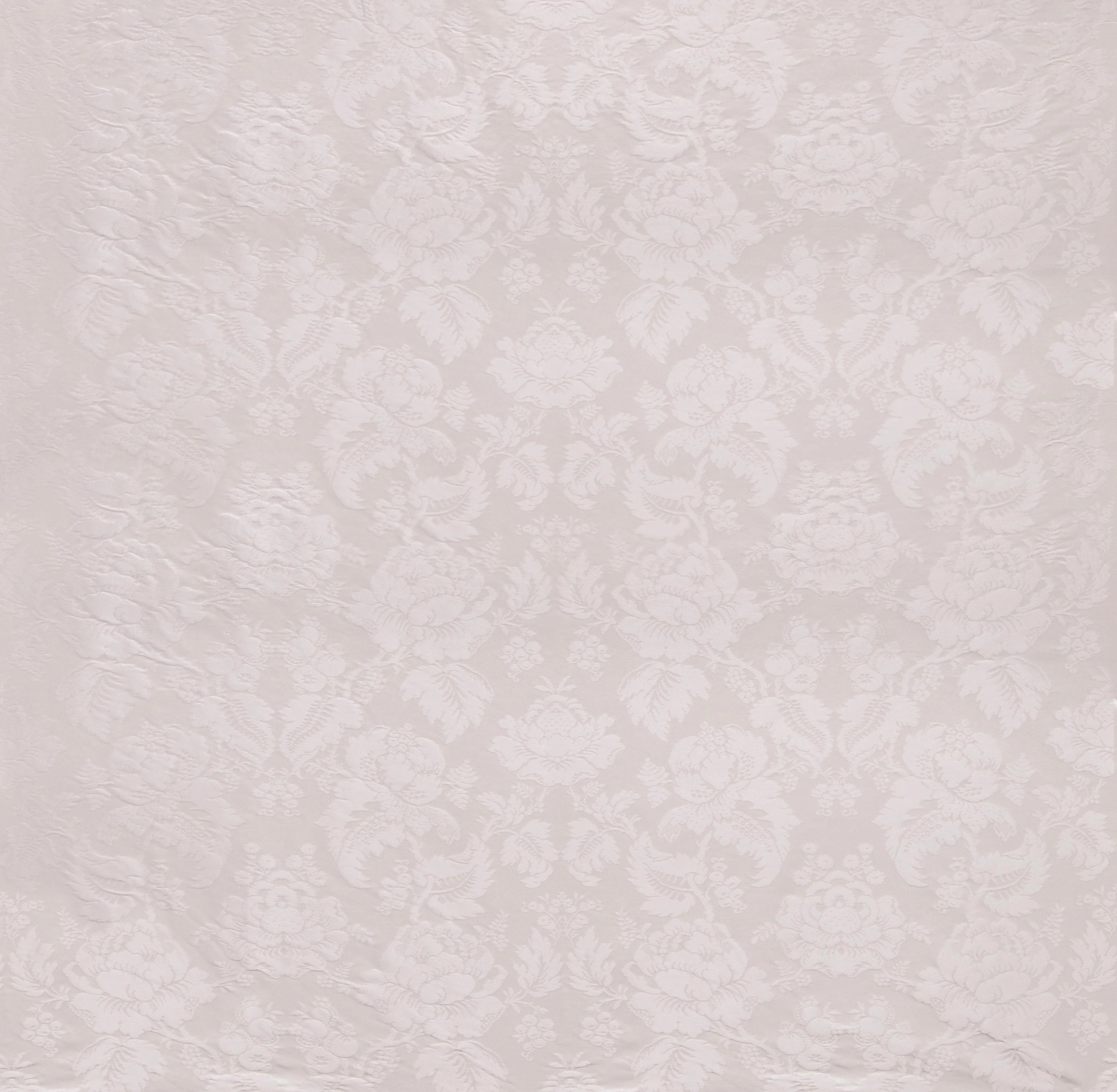 Brunschwig & Fils Moulins Damask Snow Upholstery Fabric