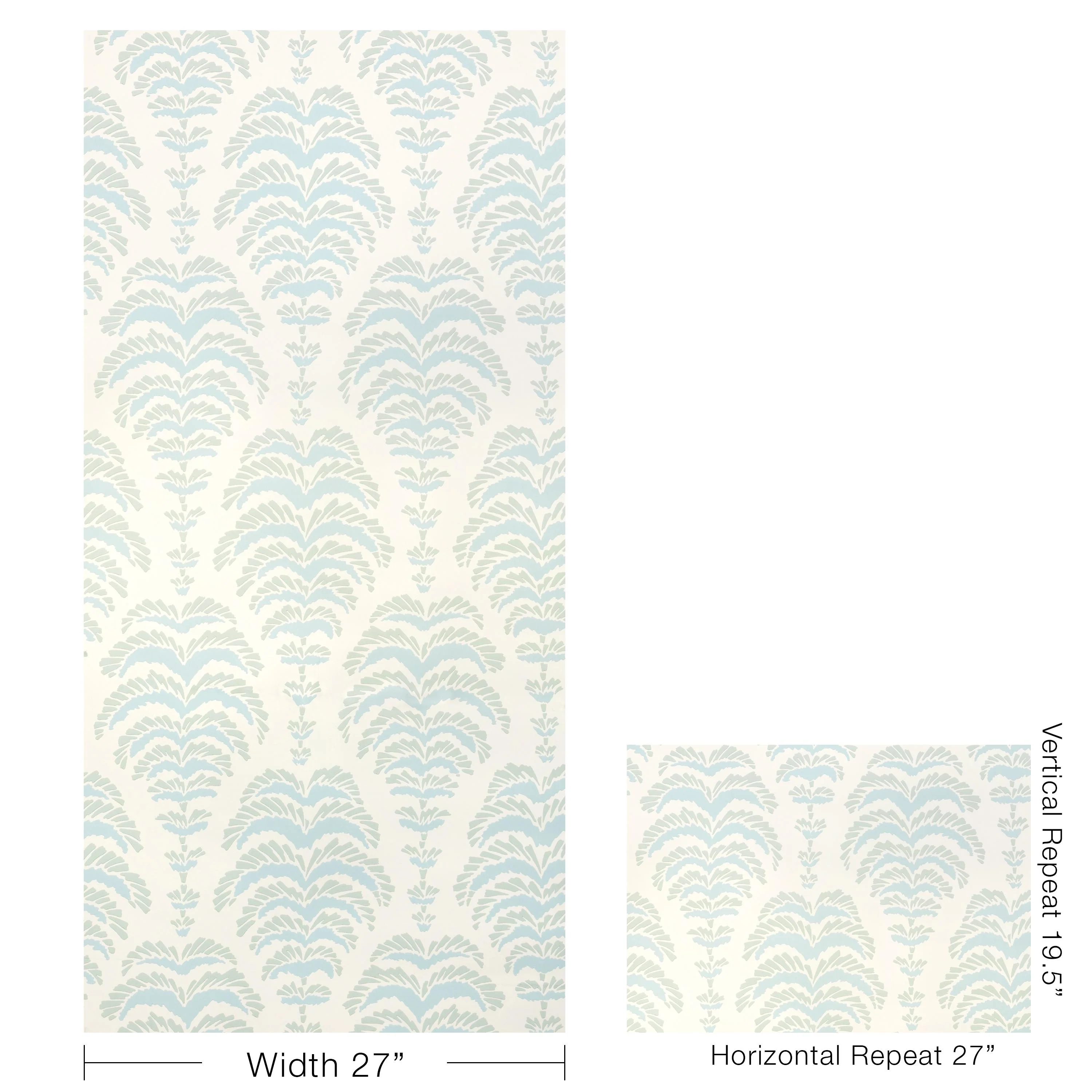 Brunschwig & Fils Ponchette Aqua Wallpaper - Image 5