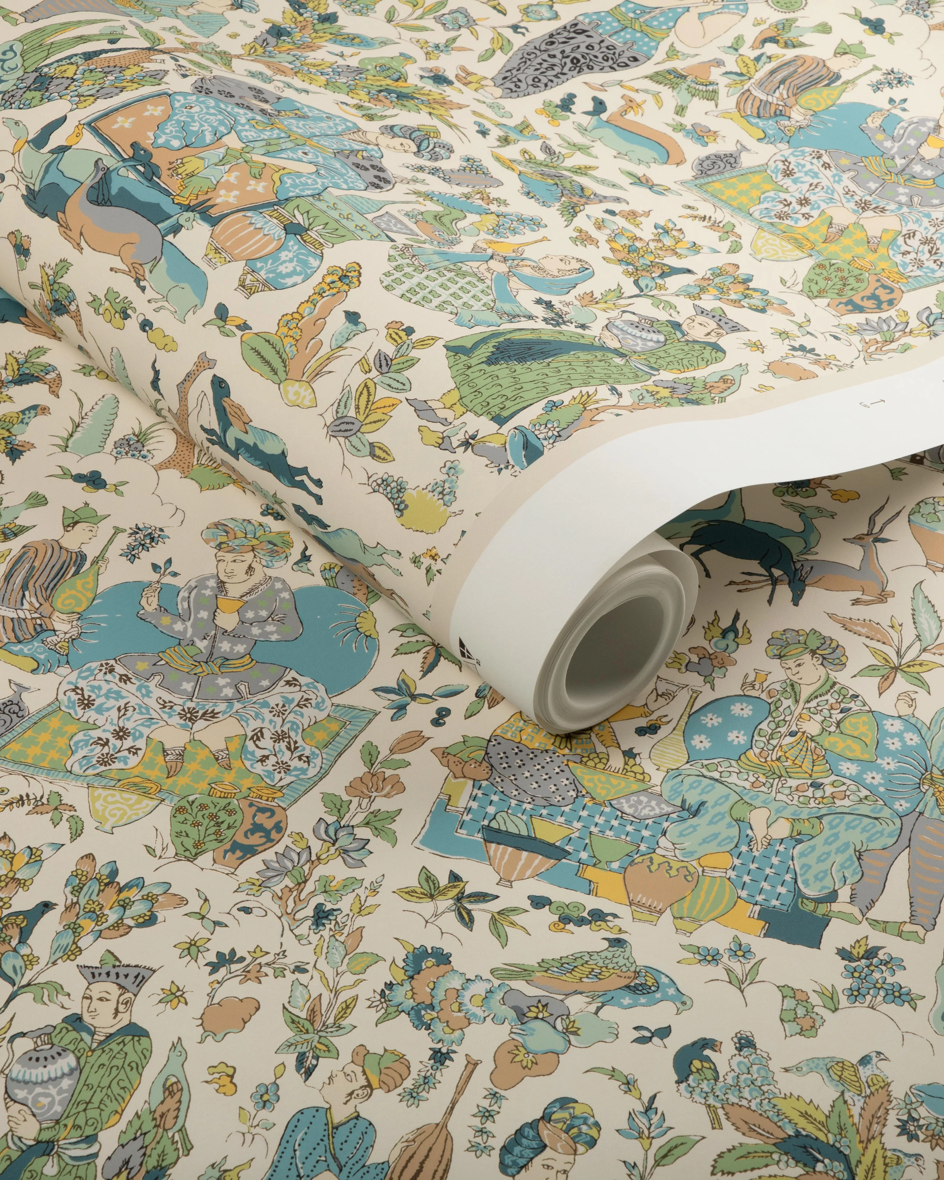 Brunschwig & Fils Shalimar Aqua/Leaf Wallpaper - Image 4