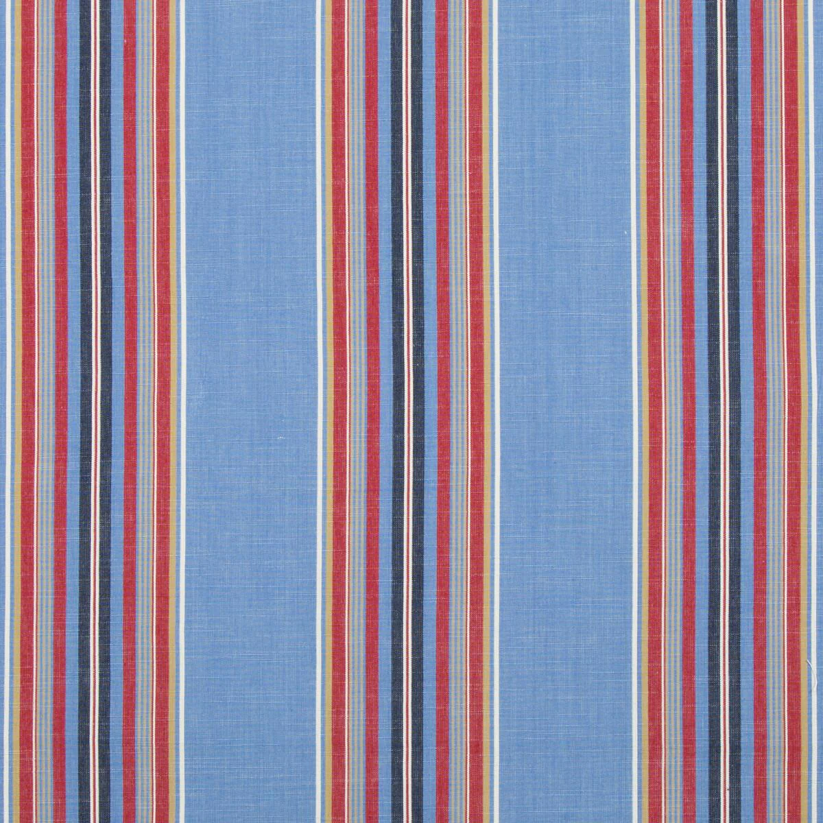Brunschwig & Fils Verdon Stripe Blue/Red Upholstery Fabric - Image 3