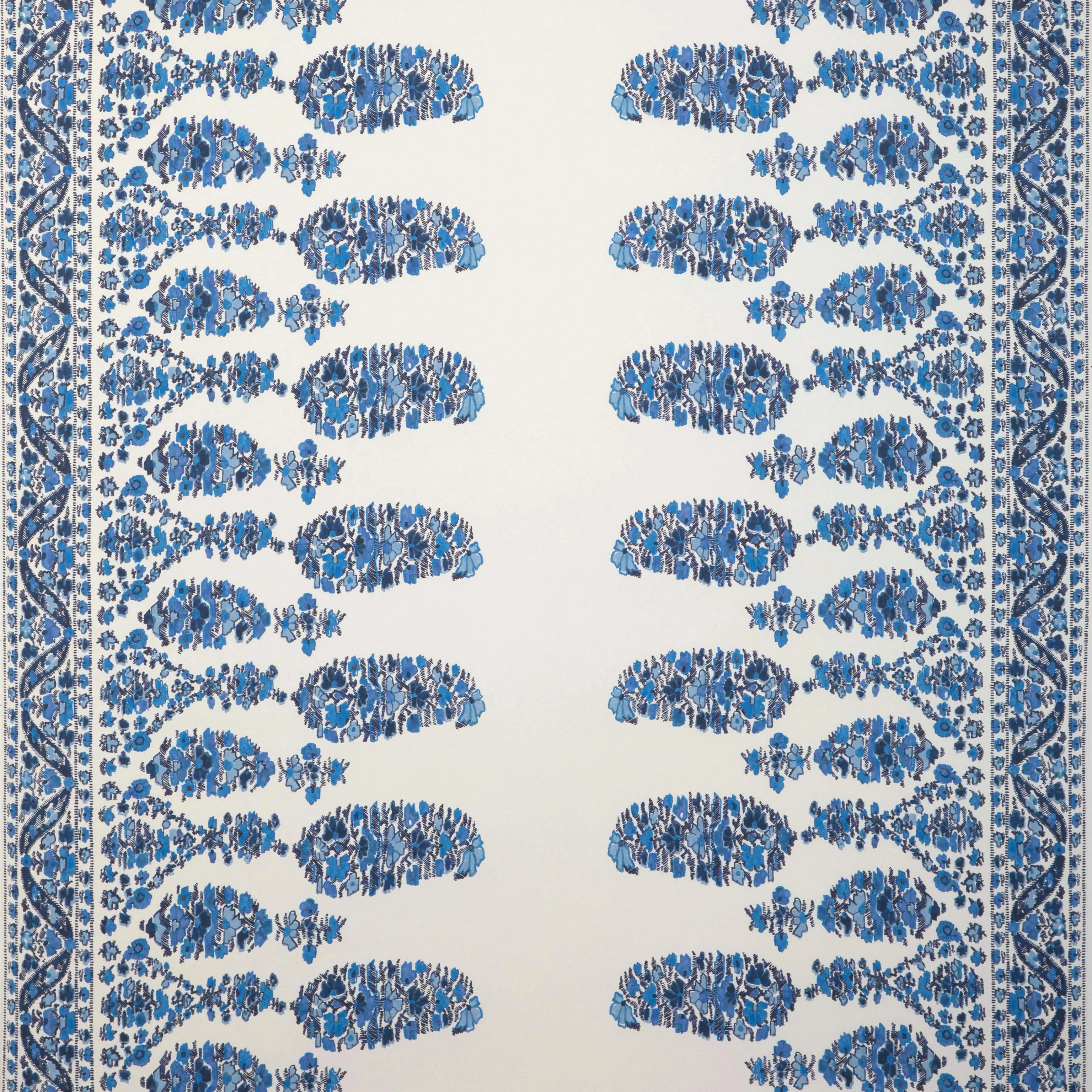 Brunschwig & Fils Visan Navy/Sky Wallpaper
