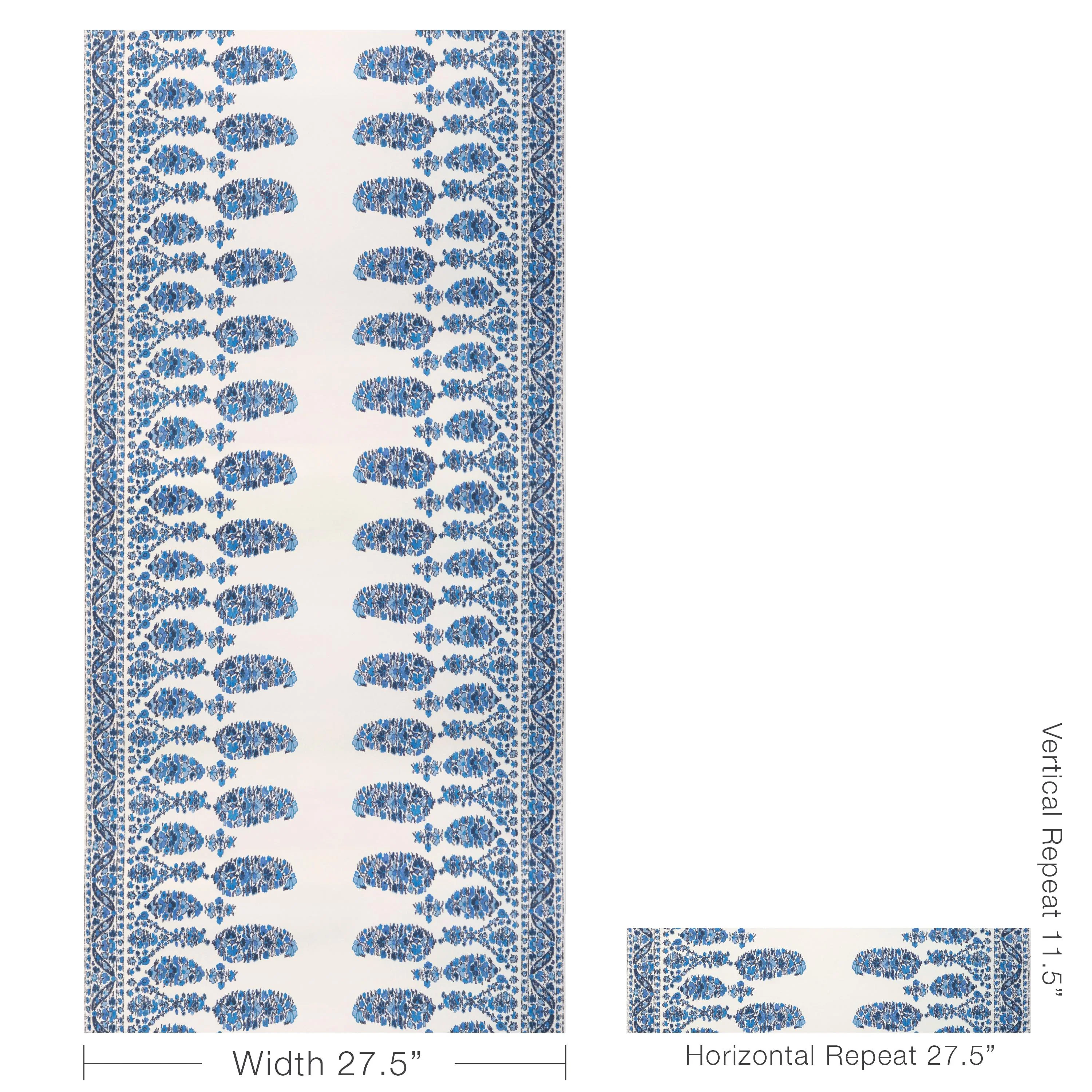 Brunschwig & Fils Visan Navy/Sky Wallpaper - Image 5