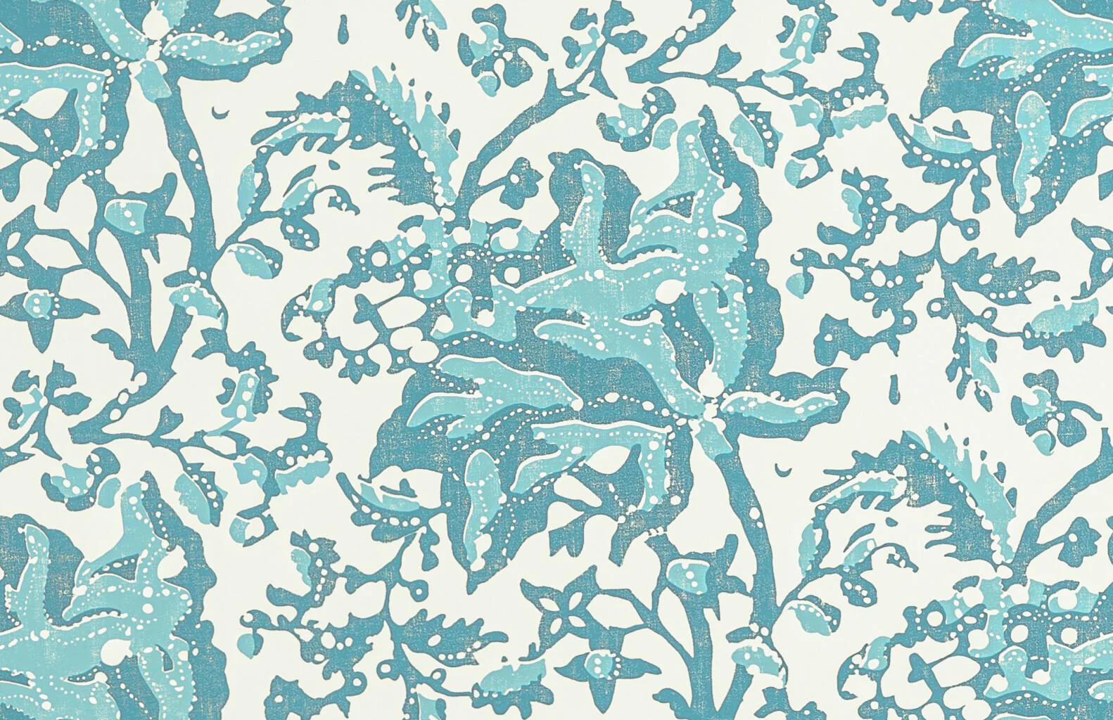 Brunschwig & Fils Weymouth Aqua Wallpaper - Image 2