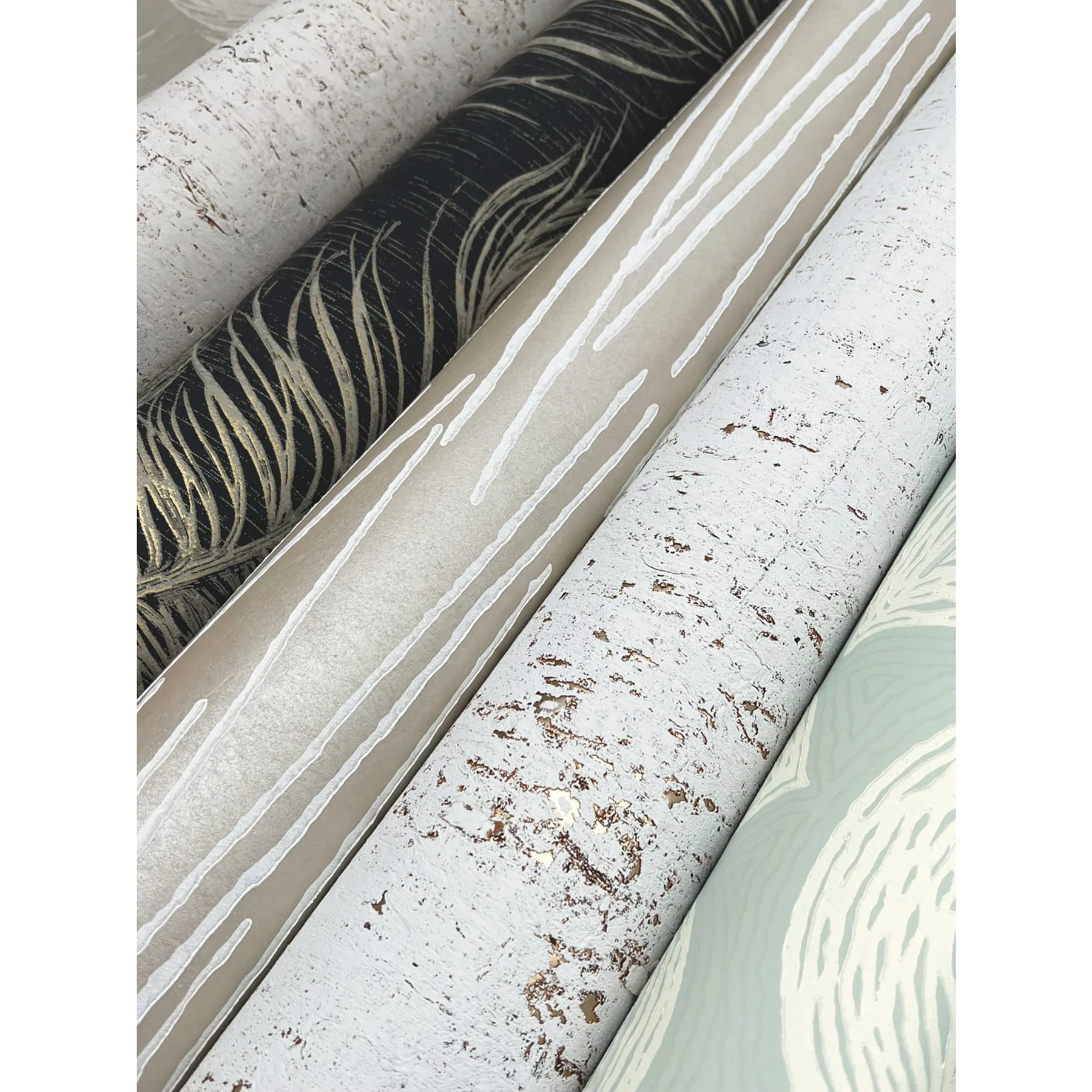 Candice Olson Cork Pale Grey & Silver Wallpaper - Image 3
