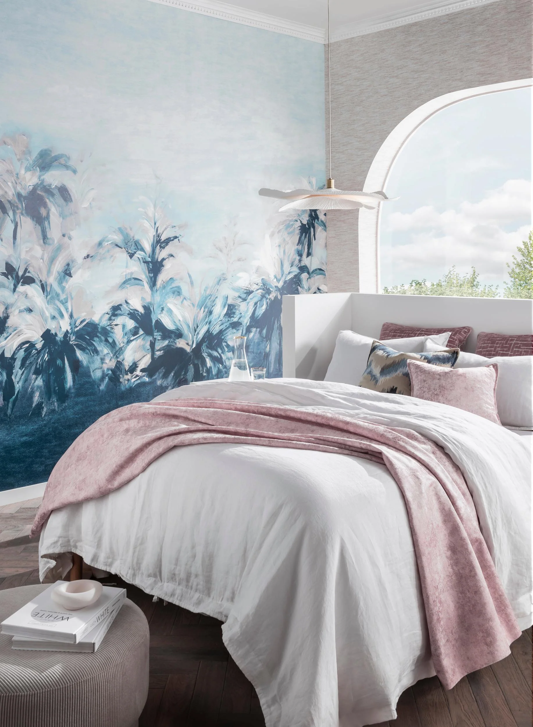 Clarke & Clarke Alberi Midnt/Lin Banner Wp Wallpaper - Image 3