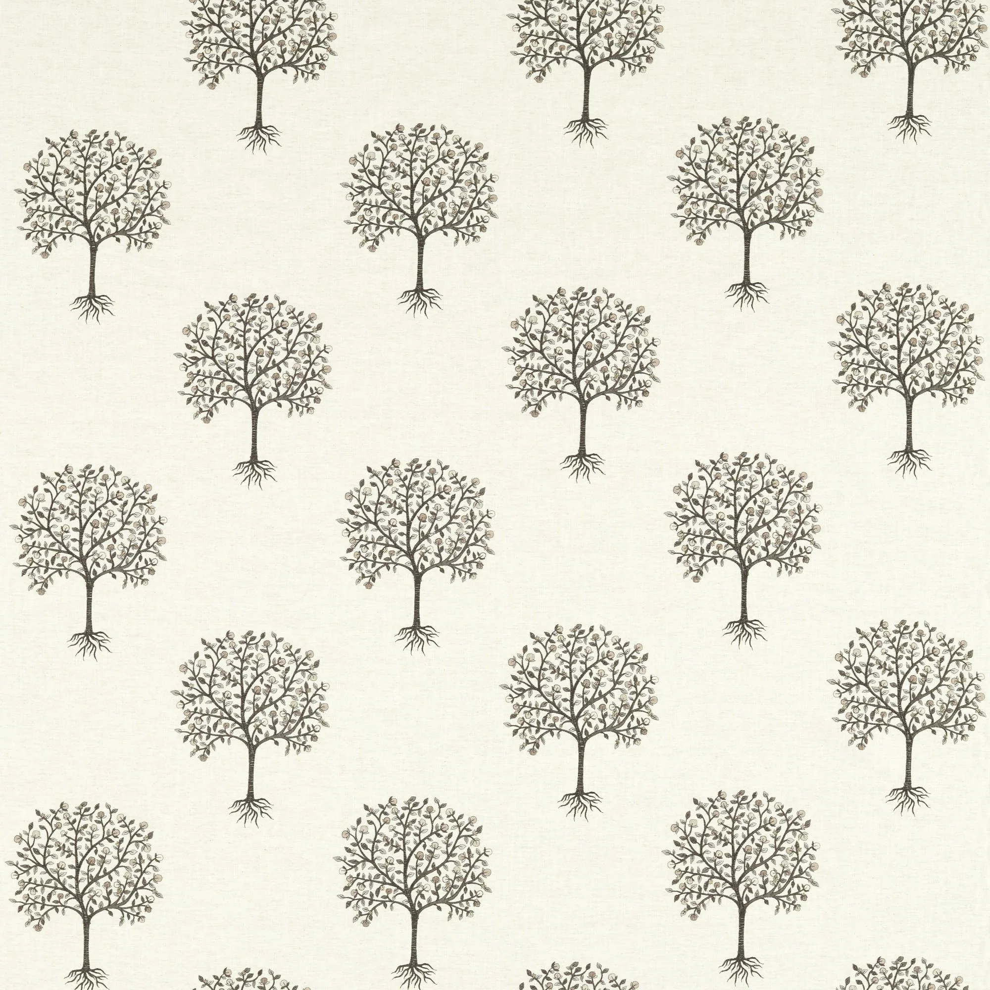 Clarke & Clarke Bergamot Charcoal/Linen Drapery Fabric - Image 2