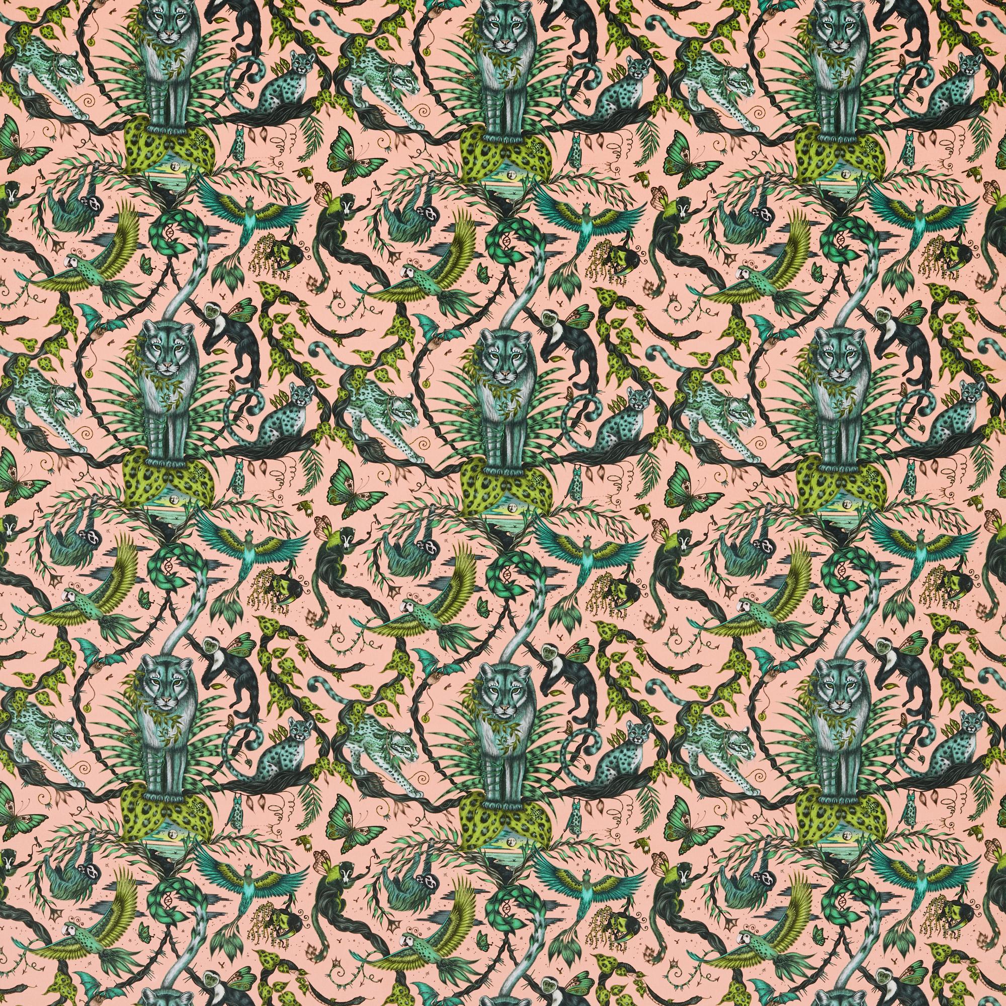 Clarke & Clarke Bosque Dreams Velvet Pink Upholstery Fabric