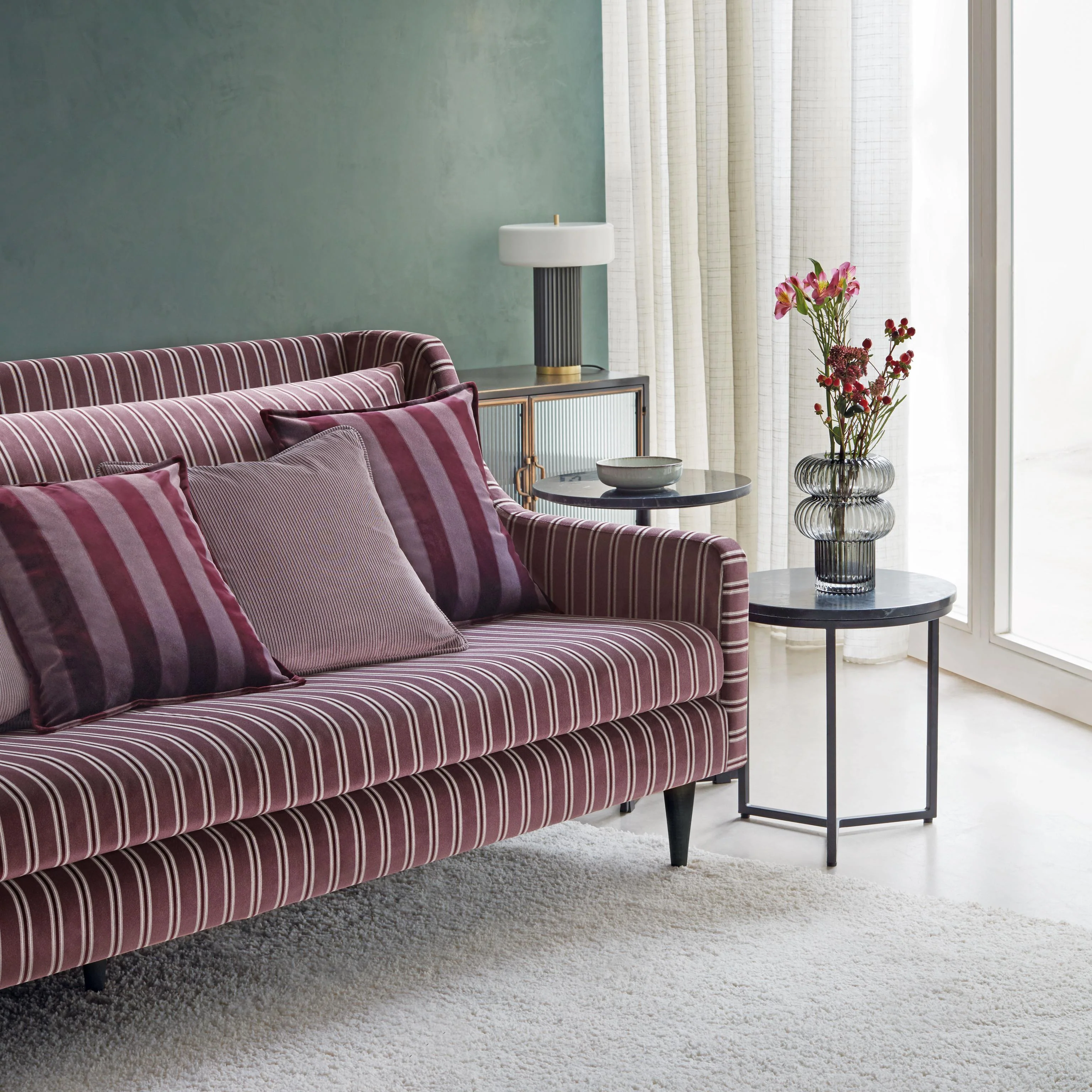 Clarke & Clarke Bowfell Mulberry Upholstery Fabric - Image 3