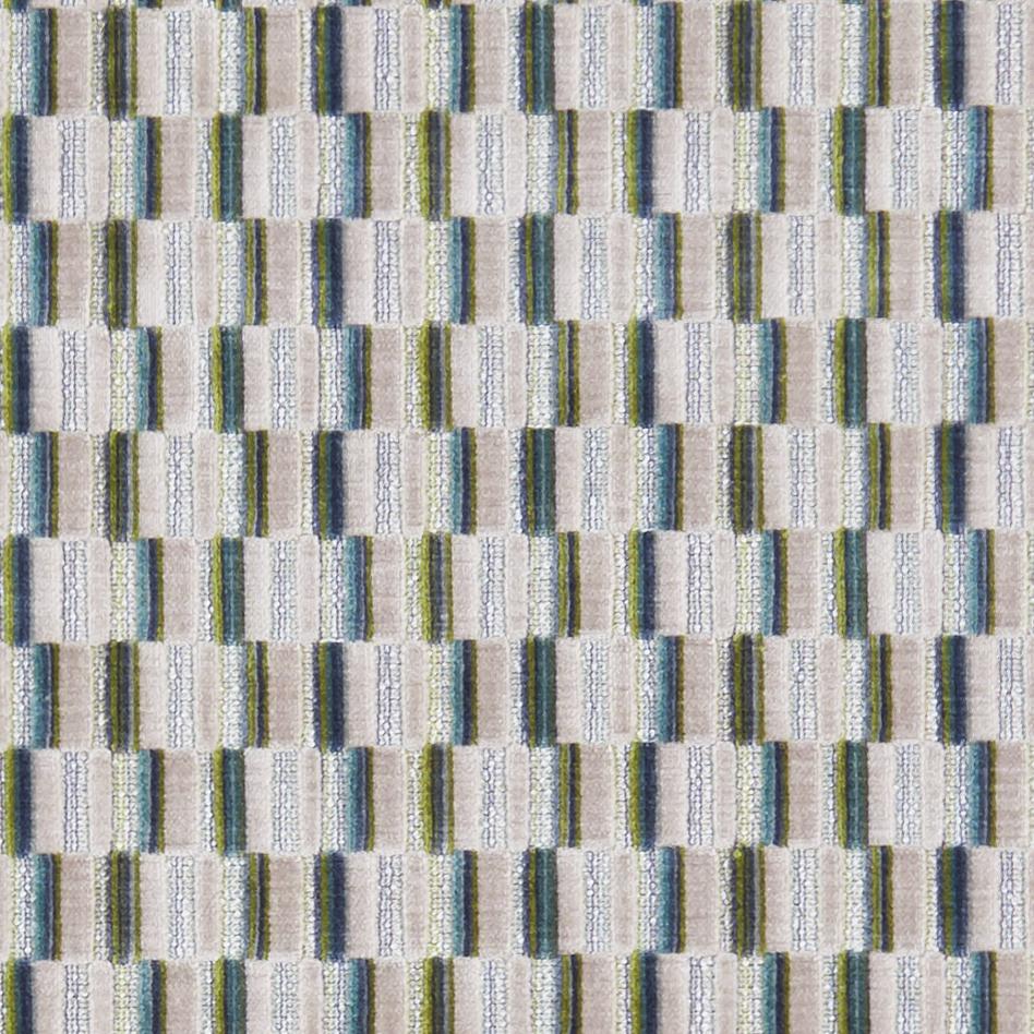Clarke & Clarke Cubis Peacock Fabric