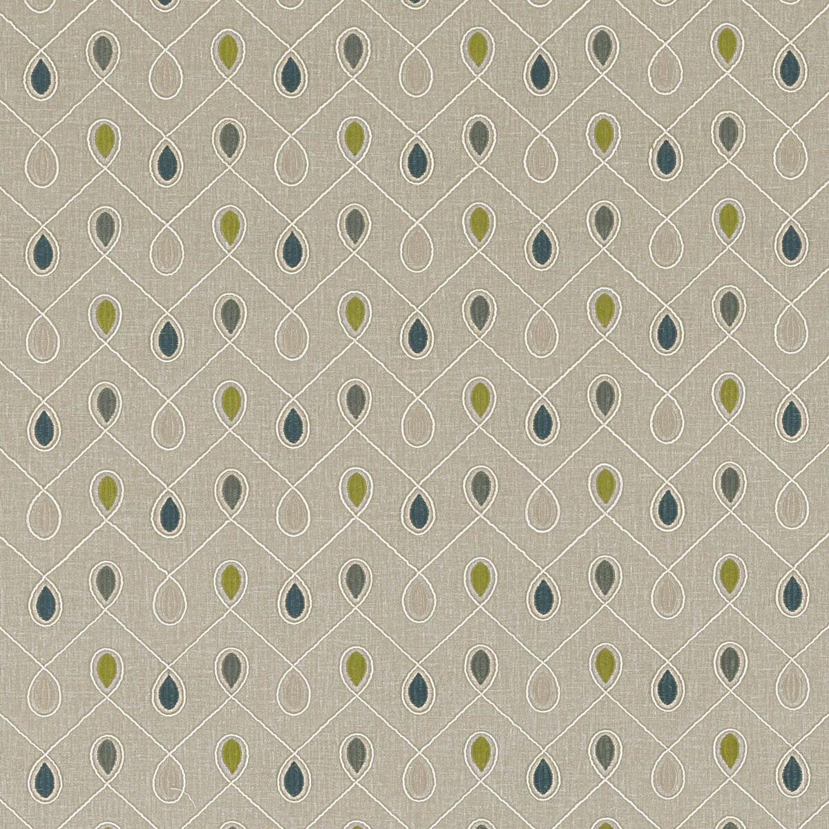 Clarke & Clarke Healey Teal/Acacia Drapery Fabric