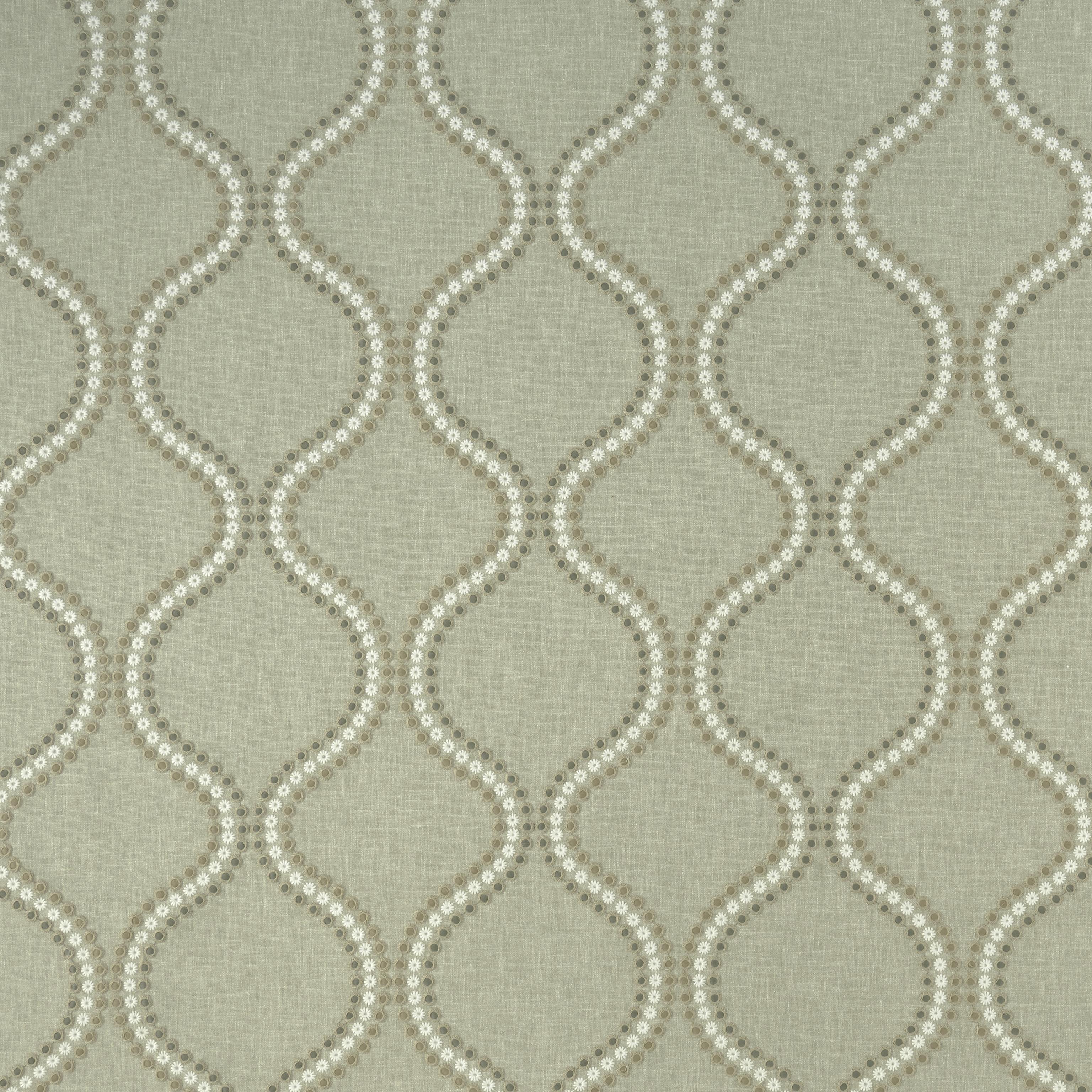 Clarke & Clarke Layton Dove Drapery Fabric - Image 2