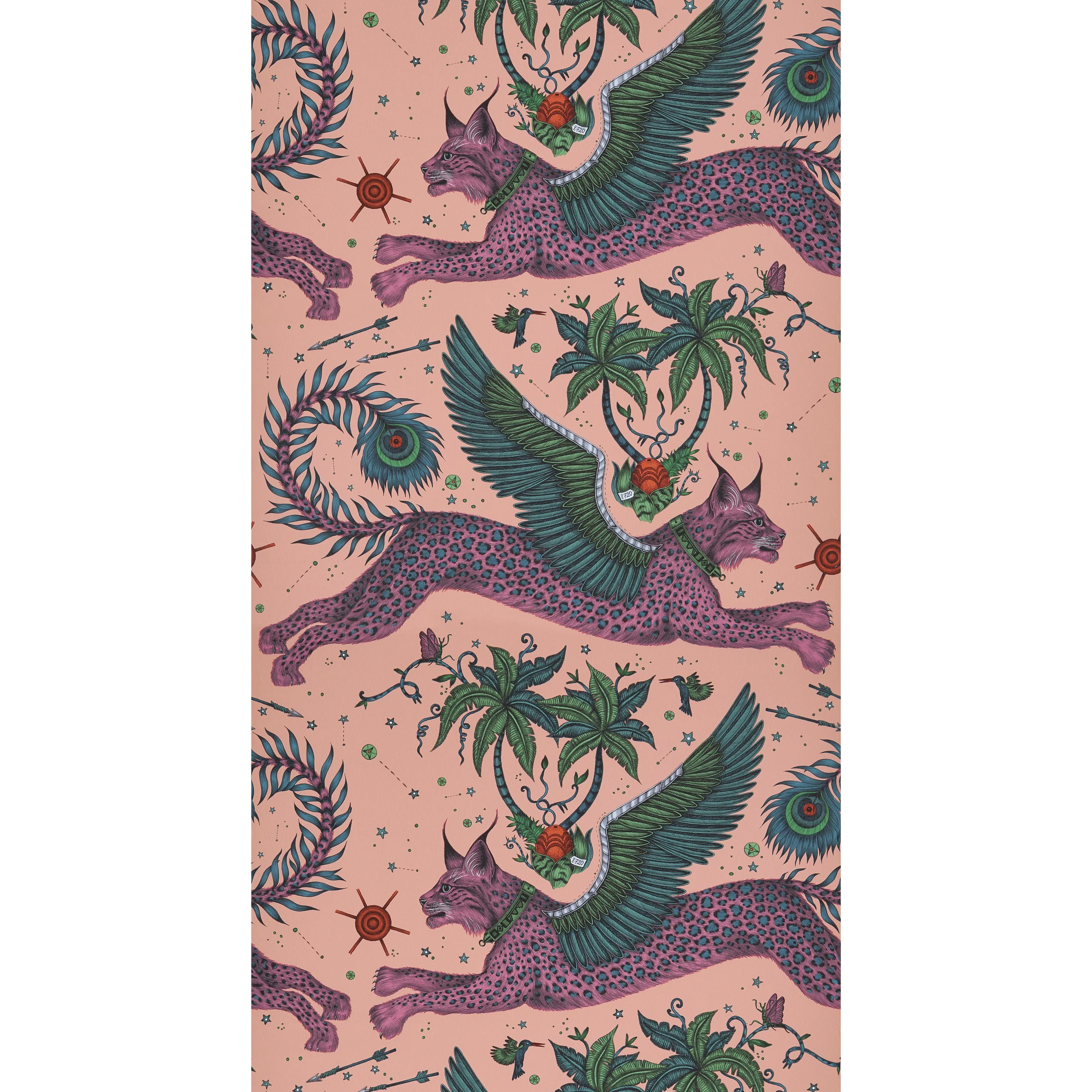 Clarke & Clarke Lynx Coral Wallpaper - Image 3