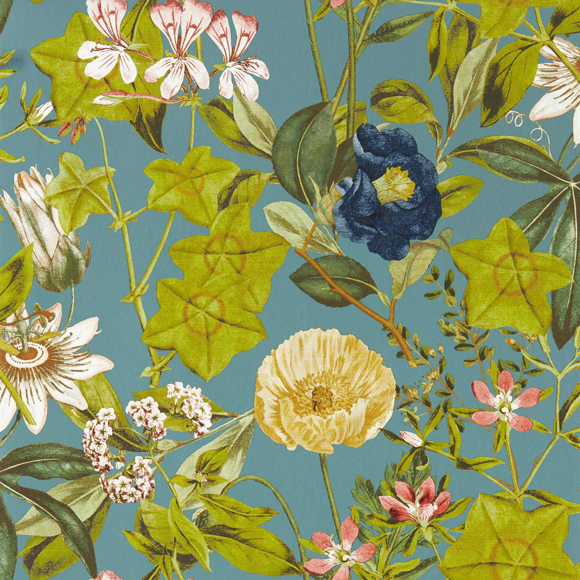 Clarke & Clarke Passiflora Chambray Wp Wallpaper