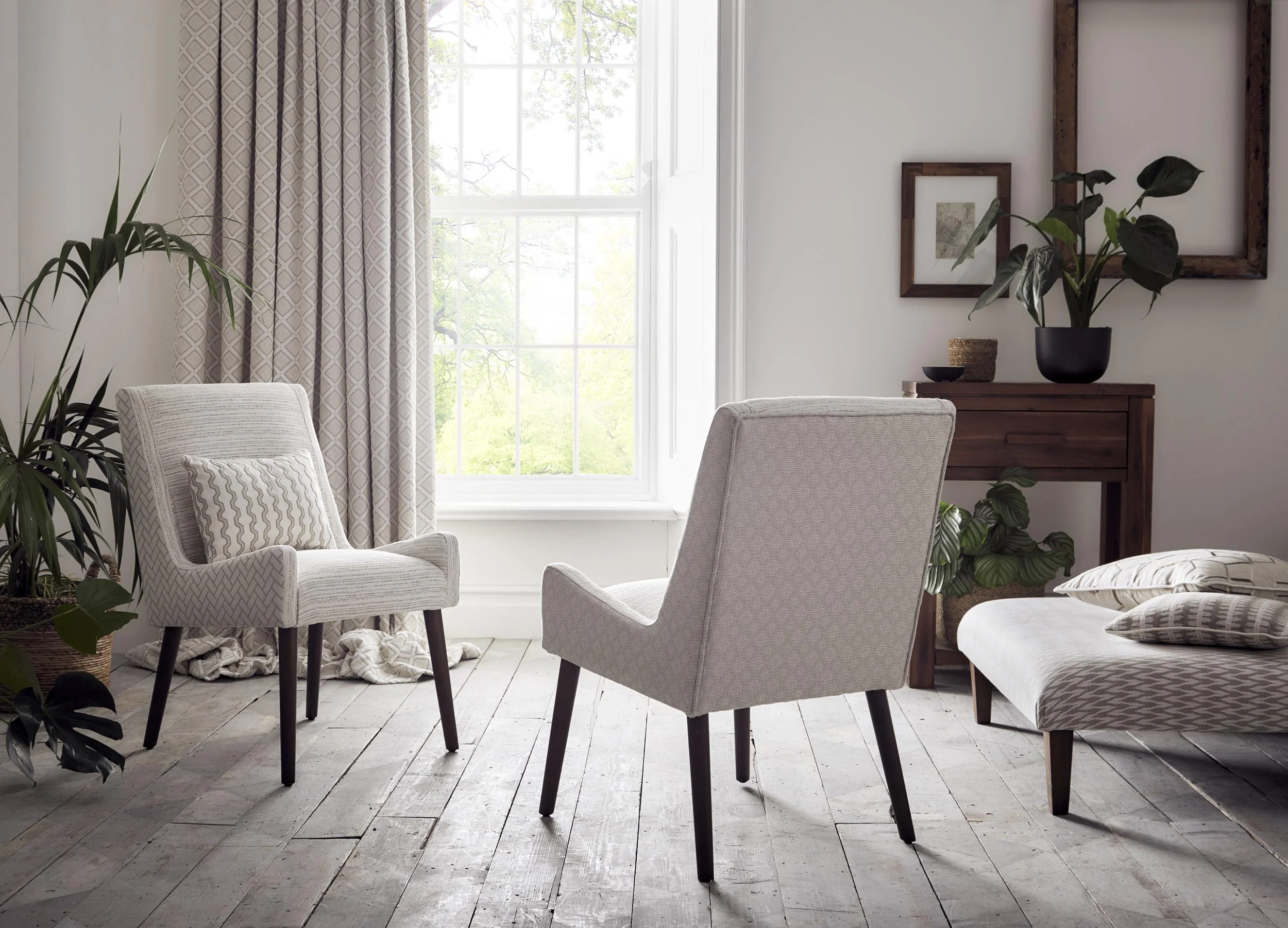 Clarke & Clarke Ramie Ivory Upholstery Fabric - Image 3