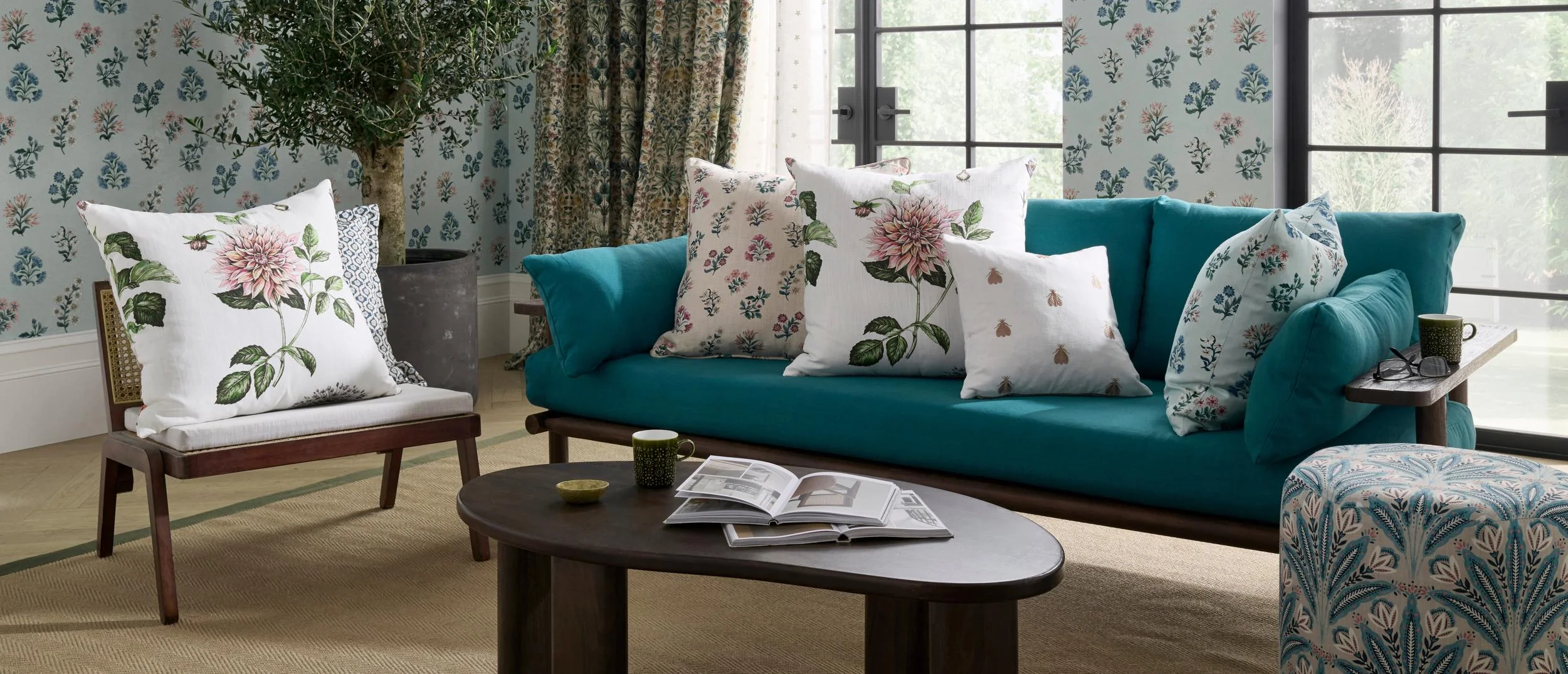 Clarke & Clarke Roseraie Summer Fabric - Image 3