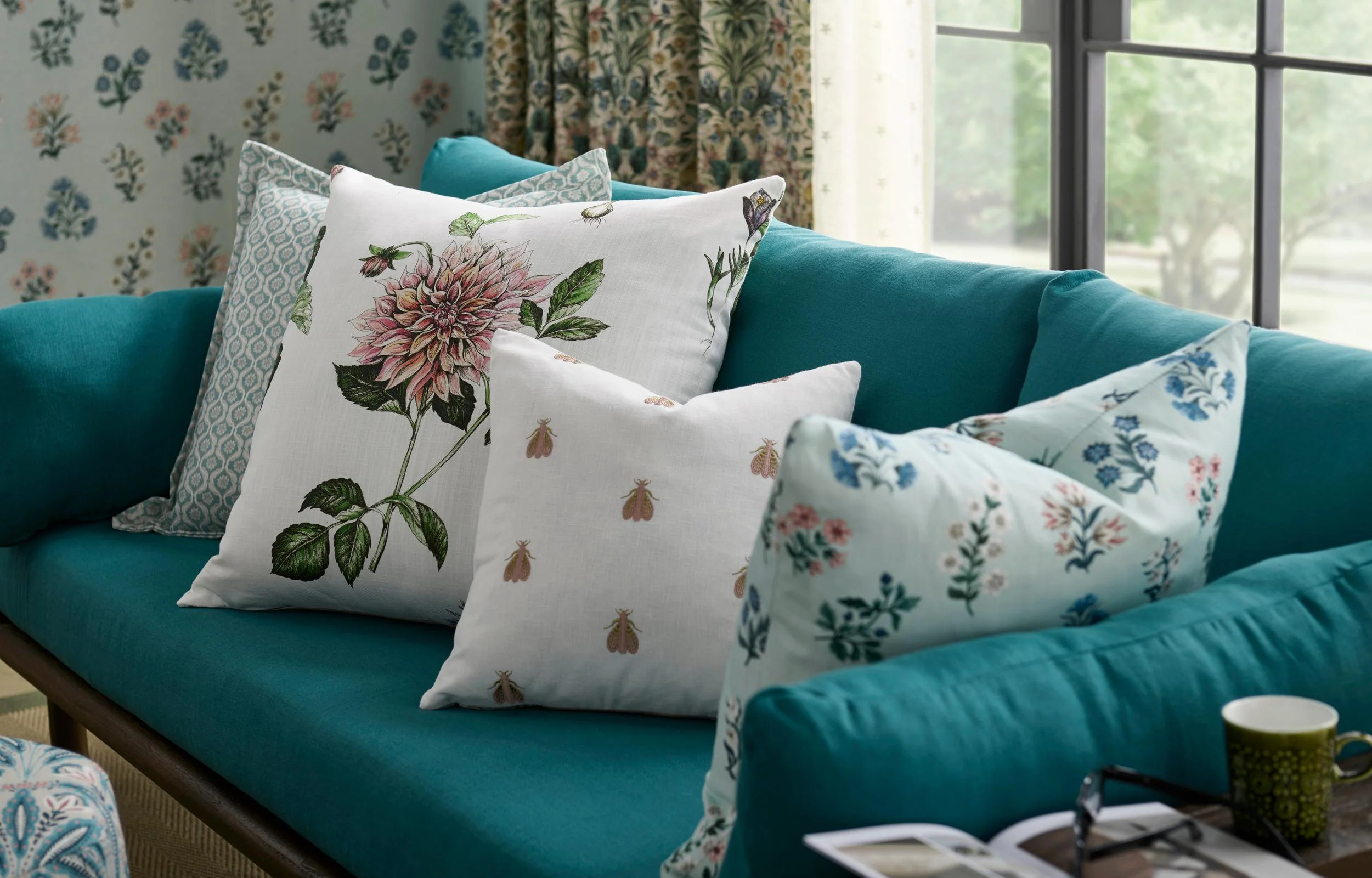 Clarke & Clarke Roseraie Summer Fabric - Image 4