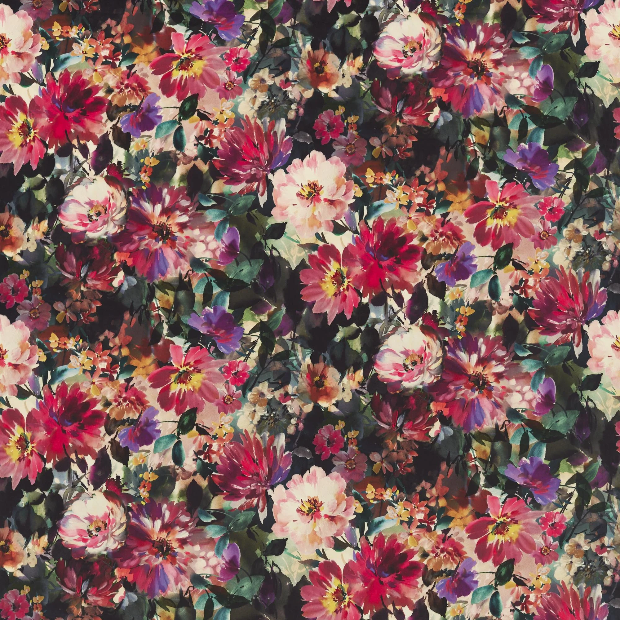 Clarke & Clarke Tahiti Fuchsia Velvet Fabric - Image 2
