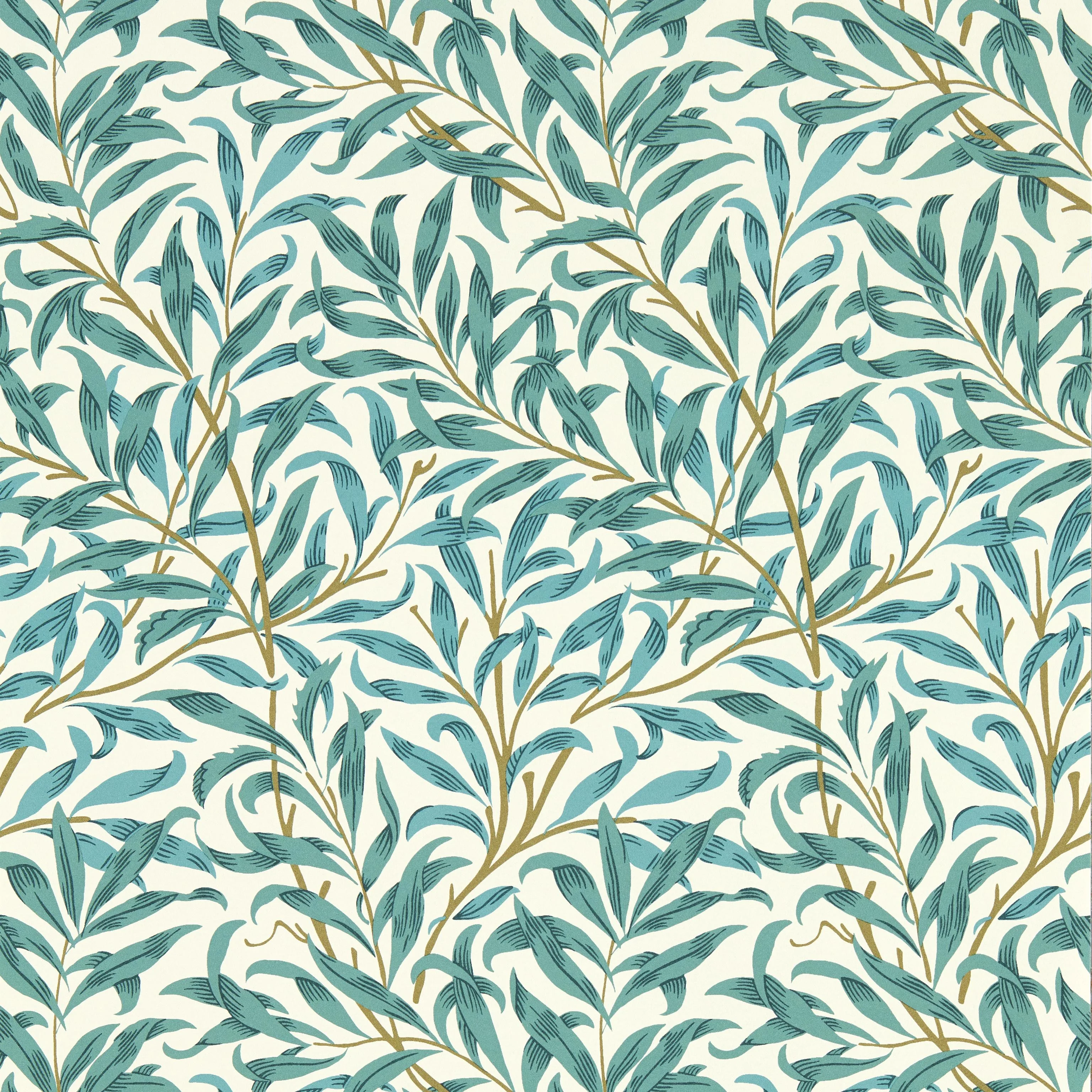 Clarke & Clarke Willow Boughs Teal Wp Wallpaper