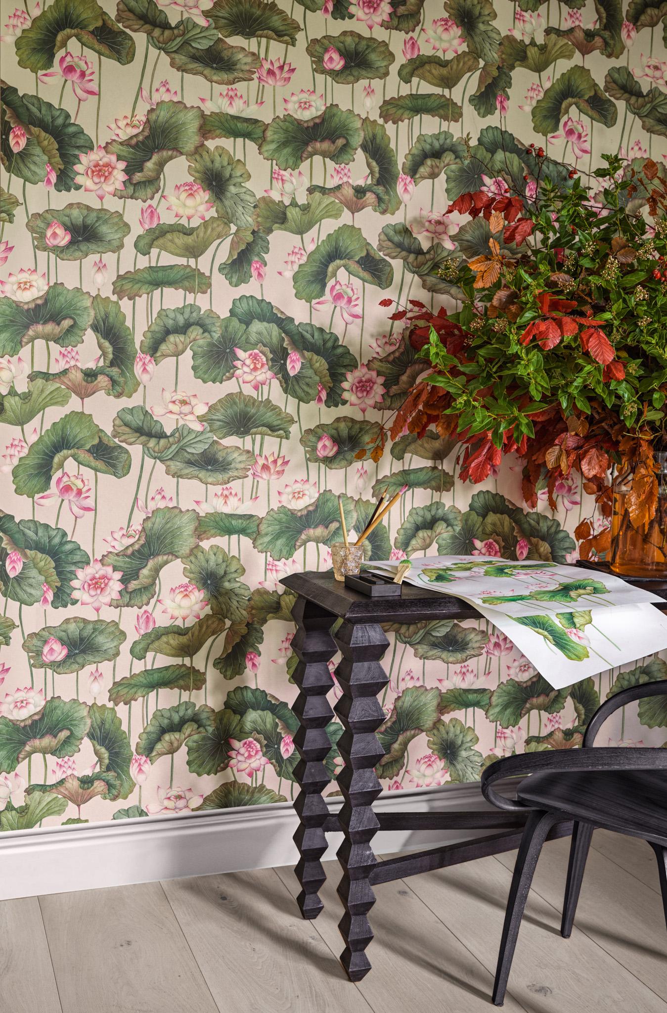Cole & Son Lily Lotus Pink Wallpaper - Image 4