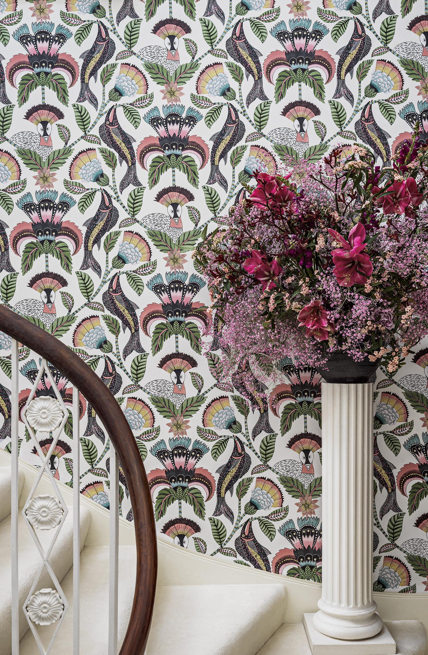 Cole & Son Nene Coral Parchment Wallpaper - Image 5