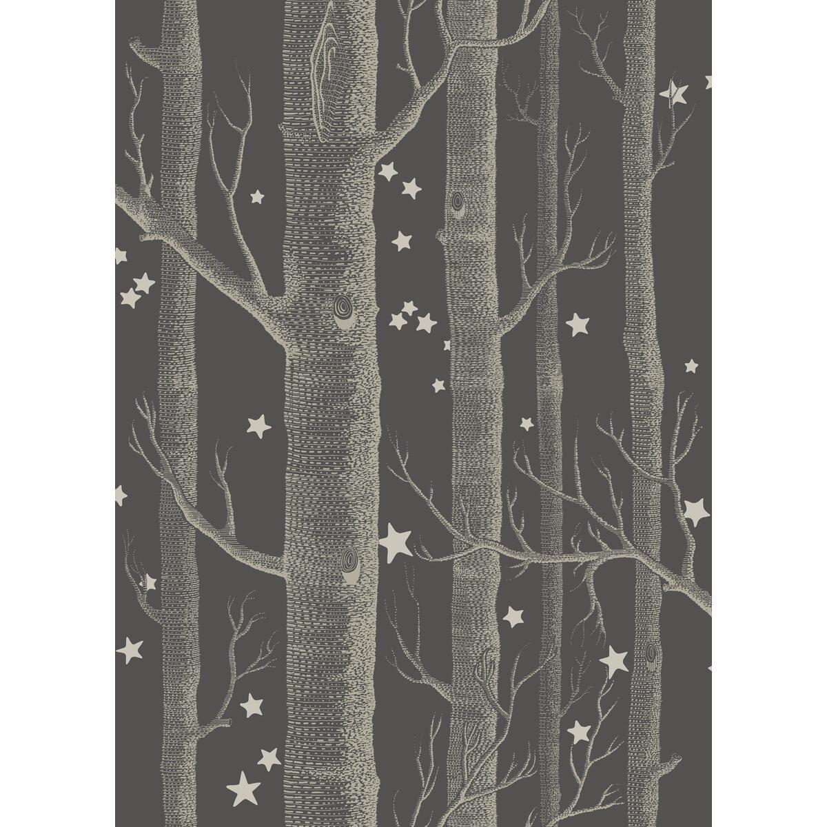 Cole & Son Woods & Stars Charcoal Wallpaper - Image 3